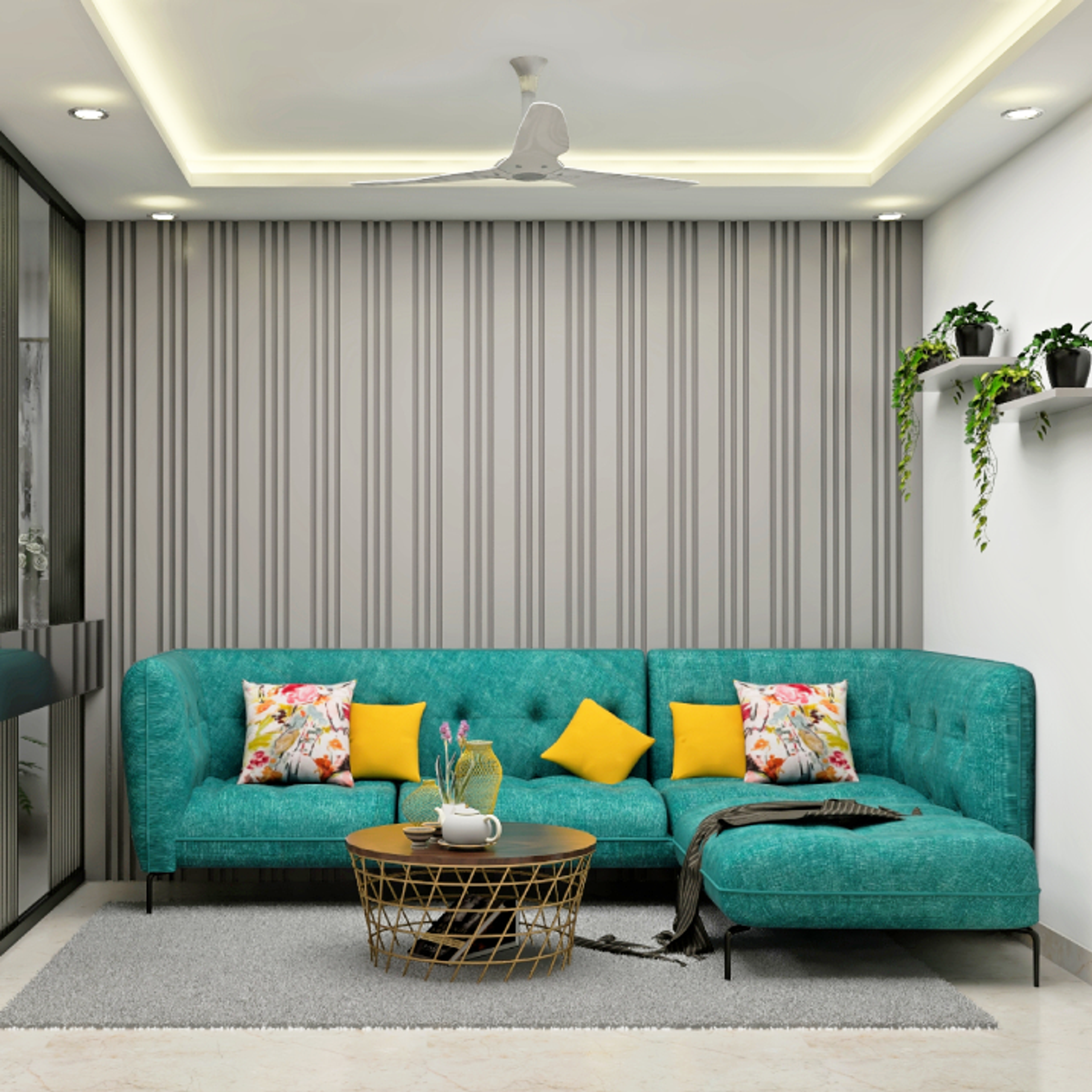 Spacious Contemporary Living Room