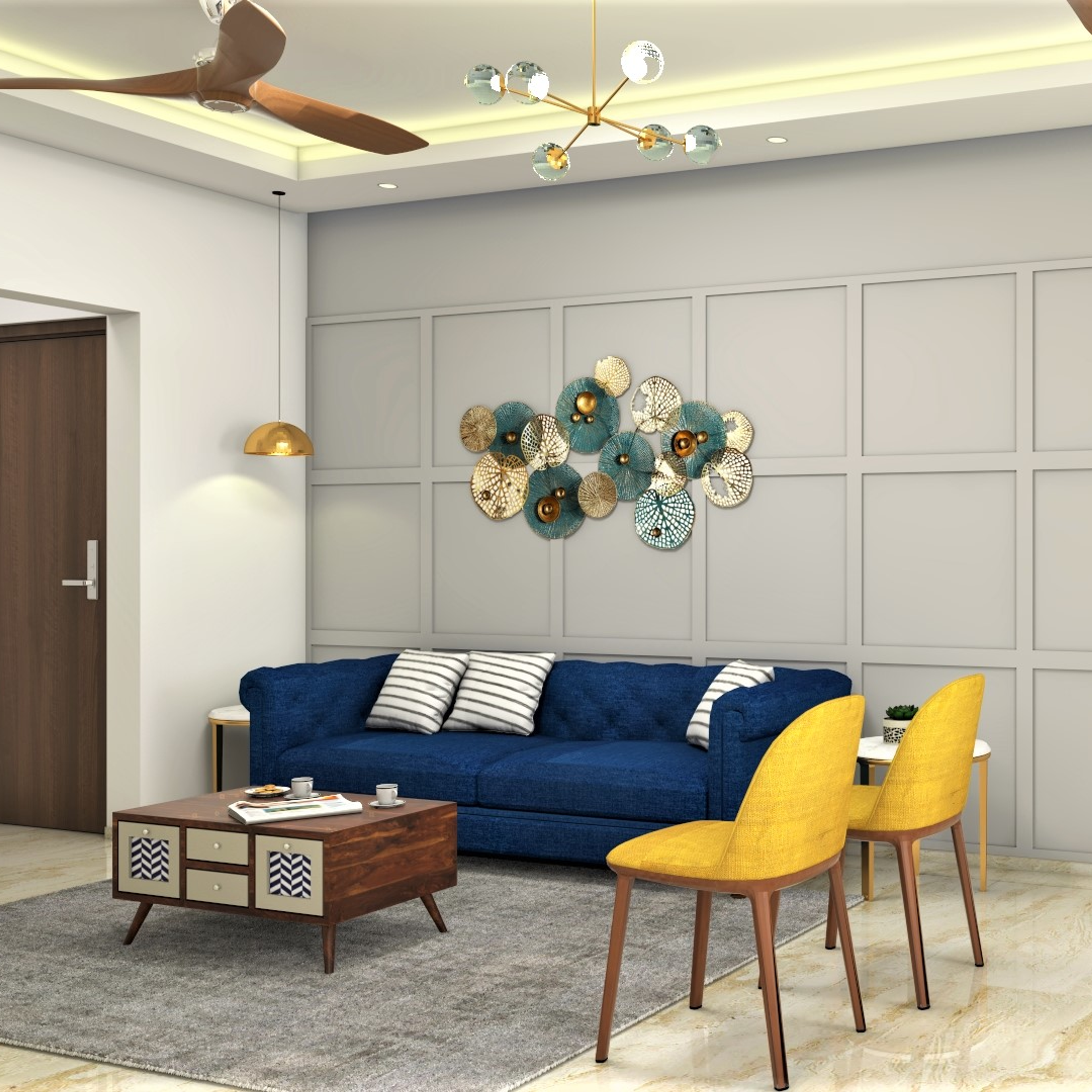 Contemporary Spacious Living Room