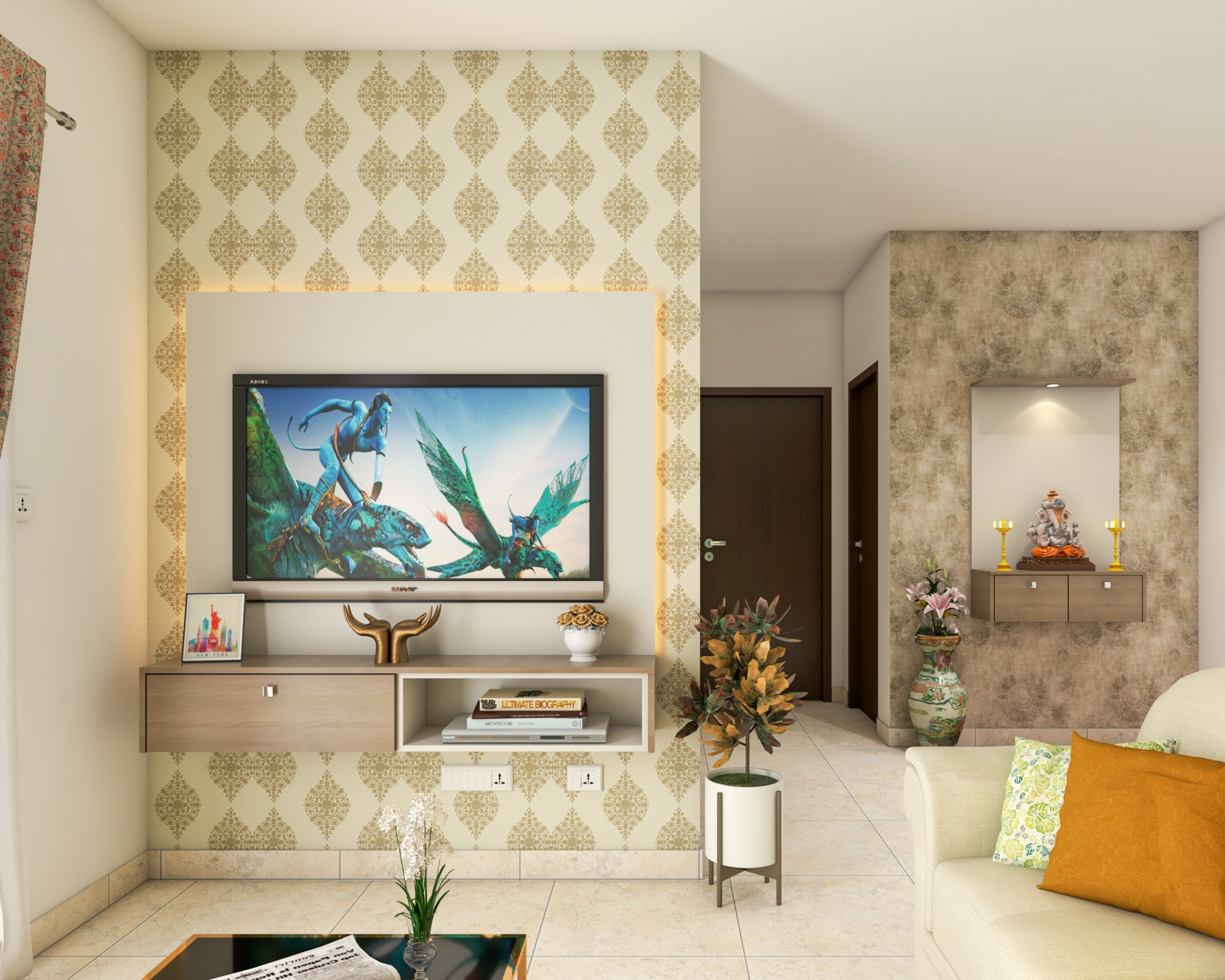 Modern Styled Compact Living Room