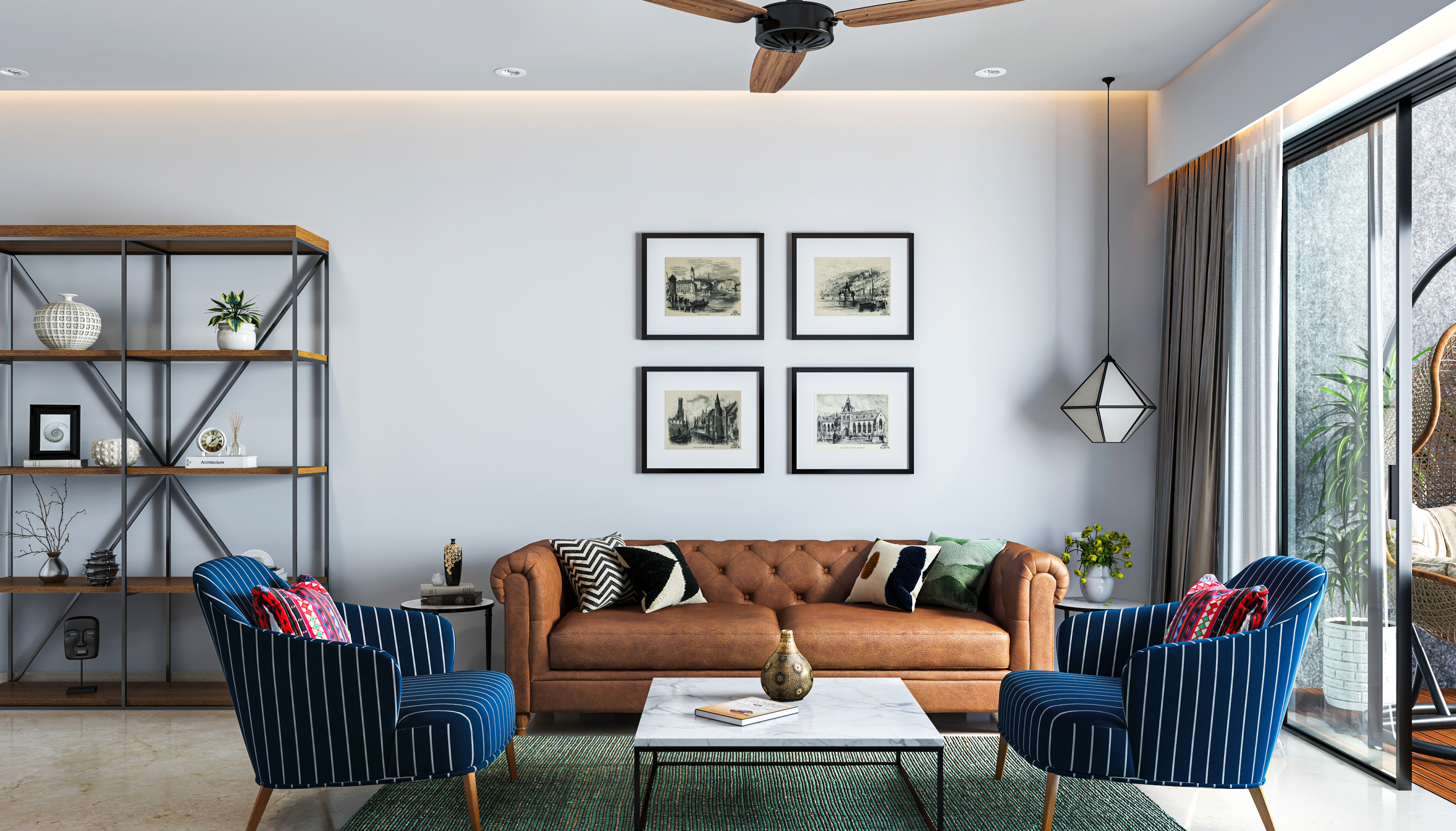 Contemporary Spacious Living Room