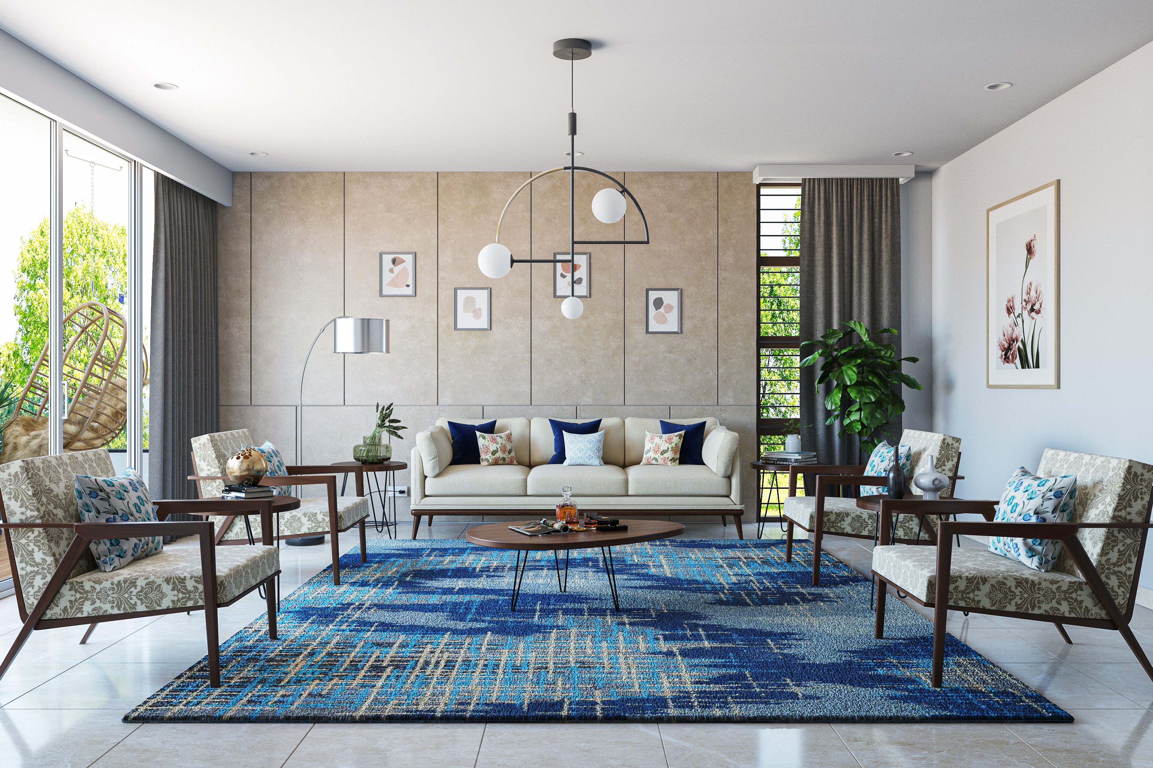 Modern Style Spacious Living Room