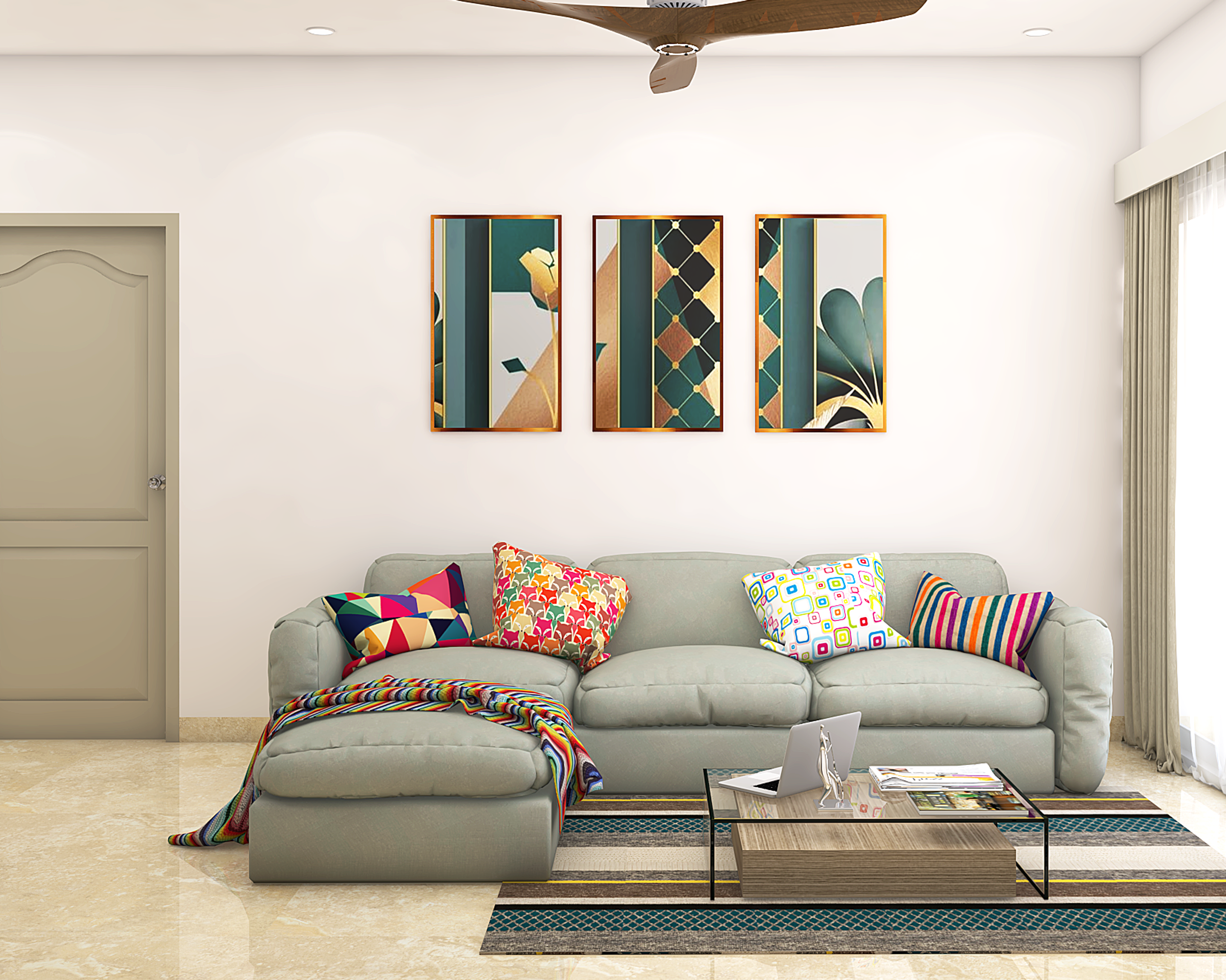 Minimal Compact Living Room - Livspace