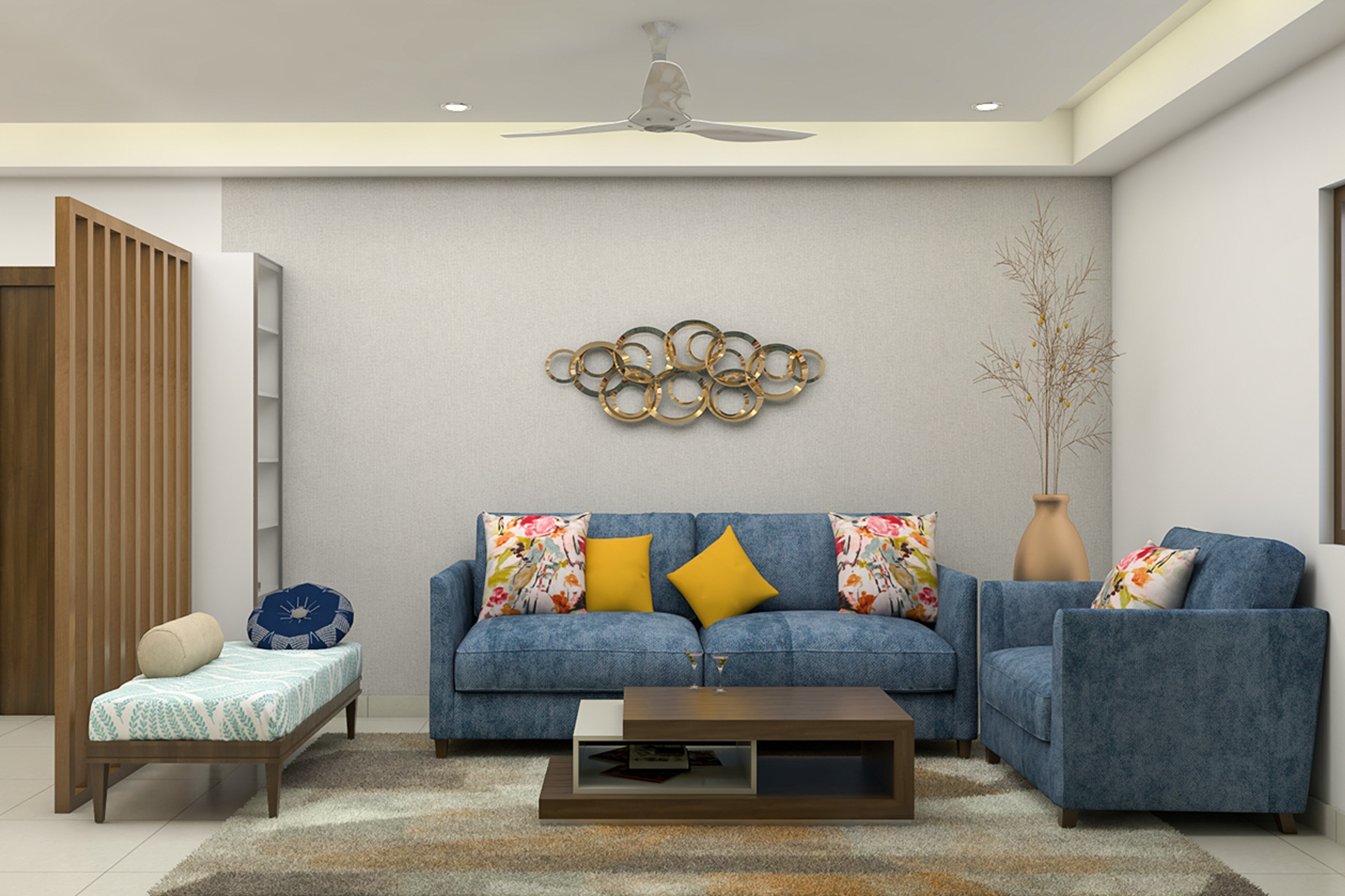 Spacious Convenient Living Room - Livspace