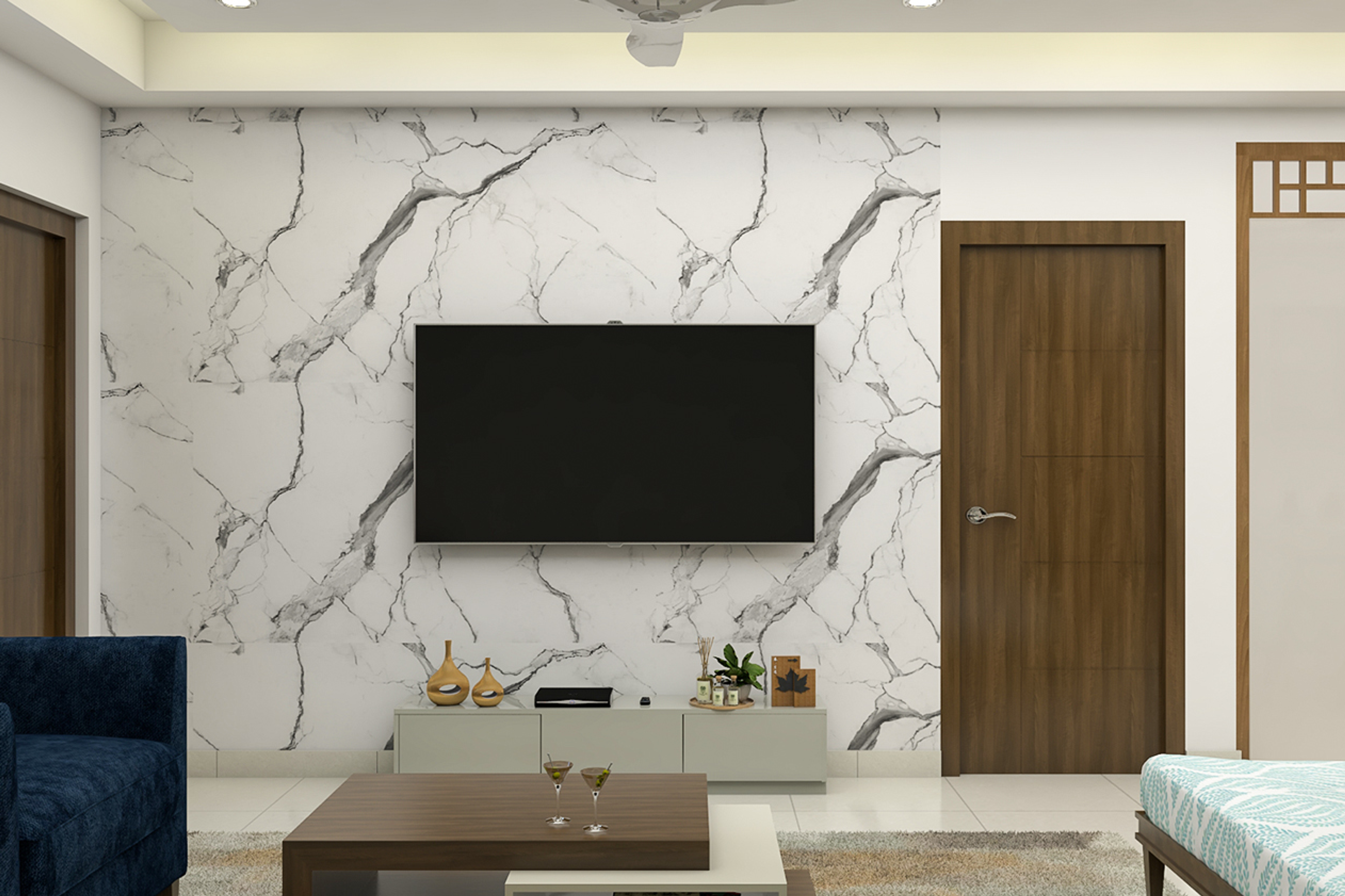 Spacious Convenient Living Room - Livspace