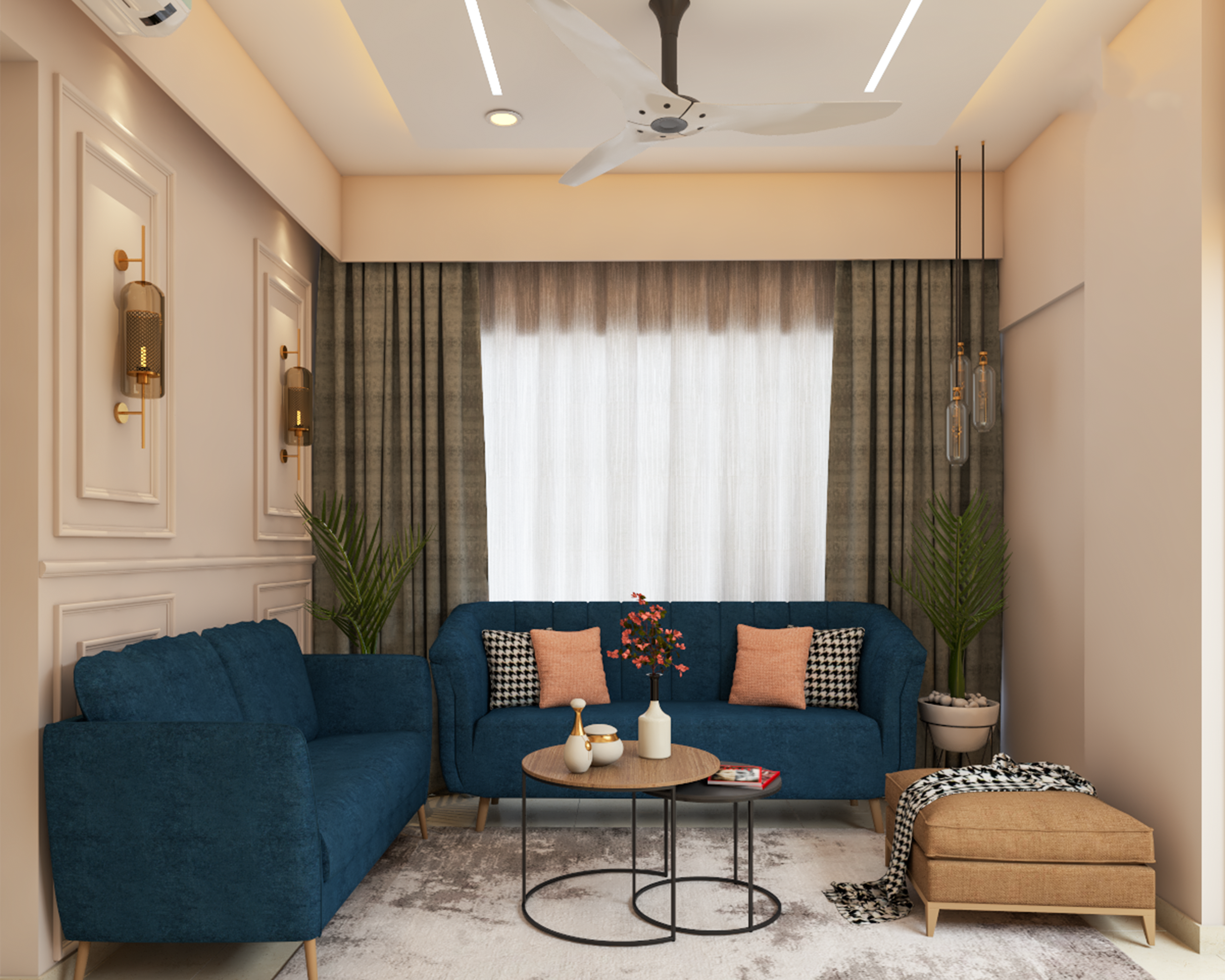 Compact Contemporary Style Living Room - Livspace