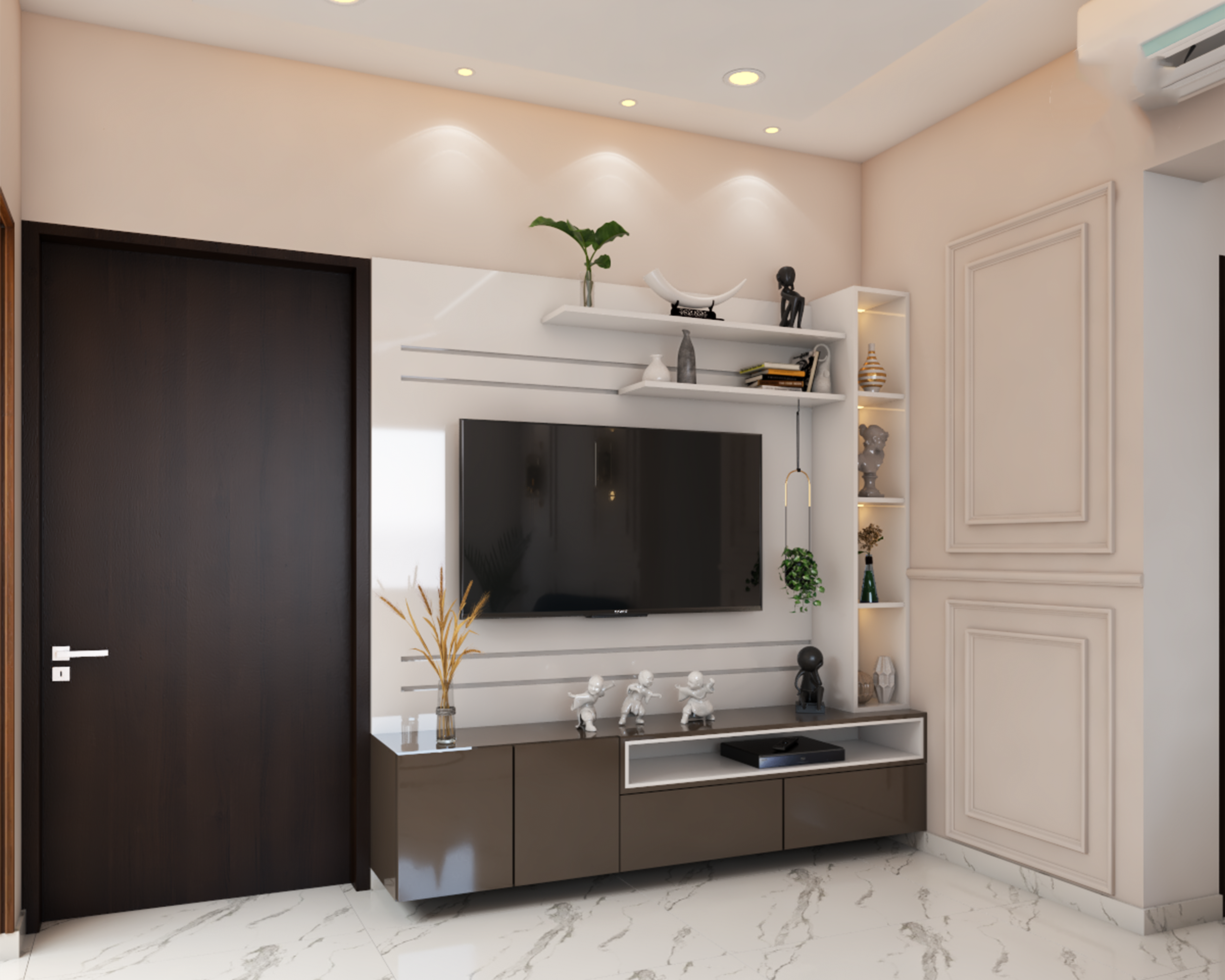 Compact Contemporary Style Living Room - Livspace