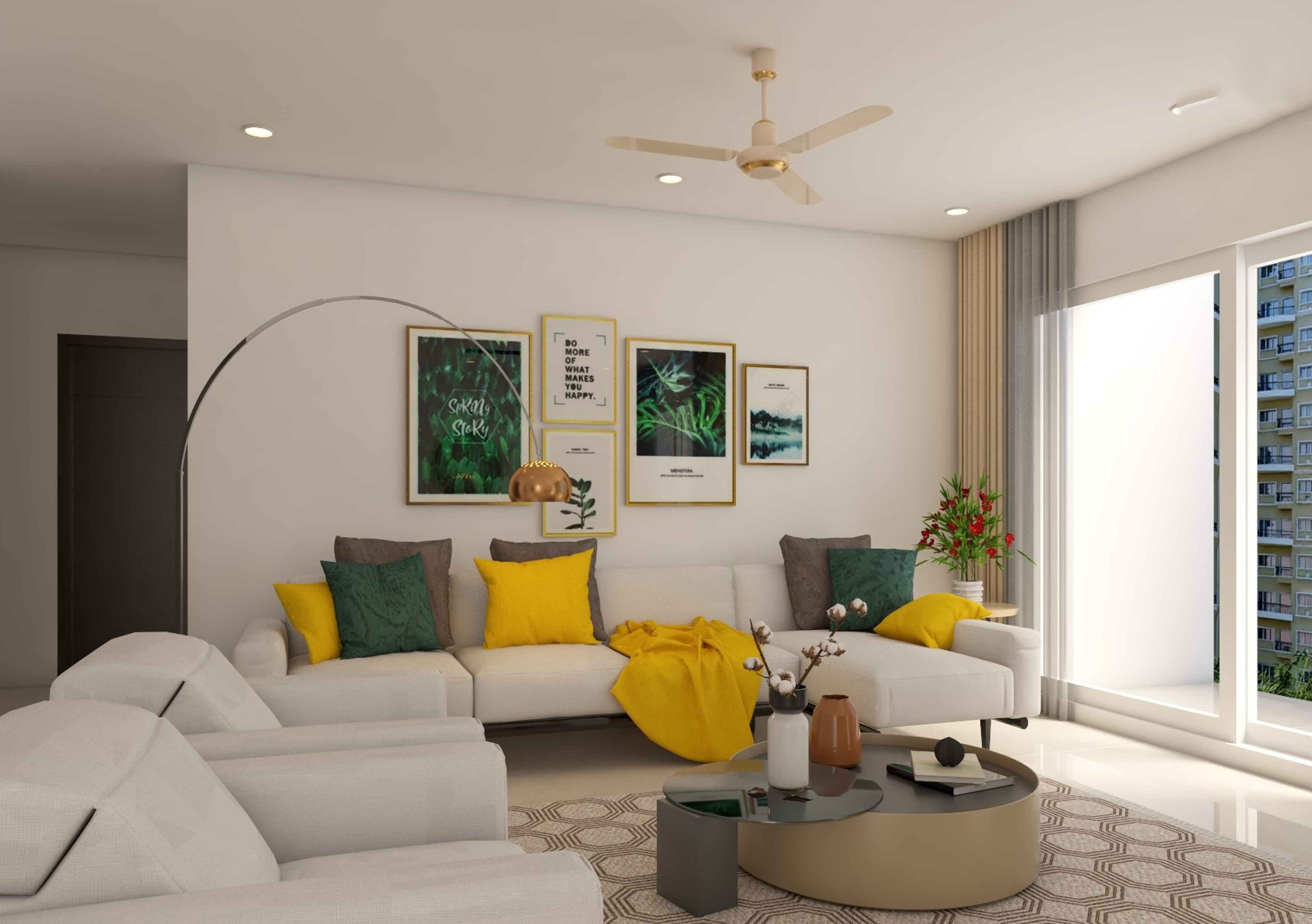 Modern Designed Spacious Living Room