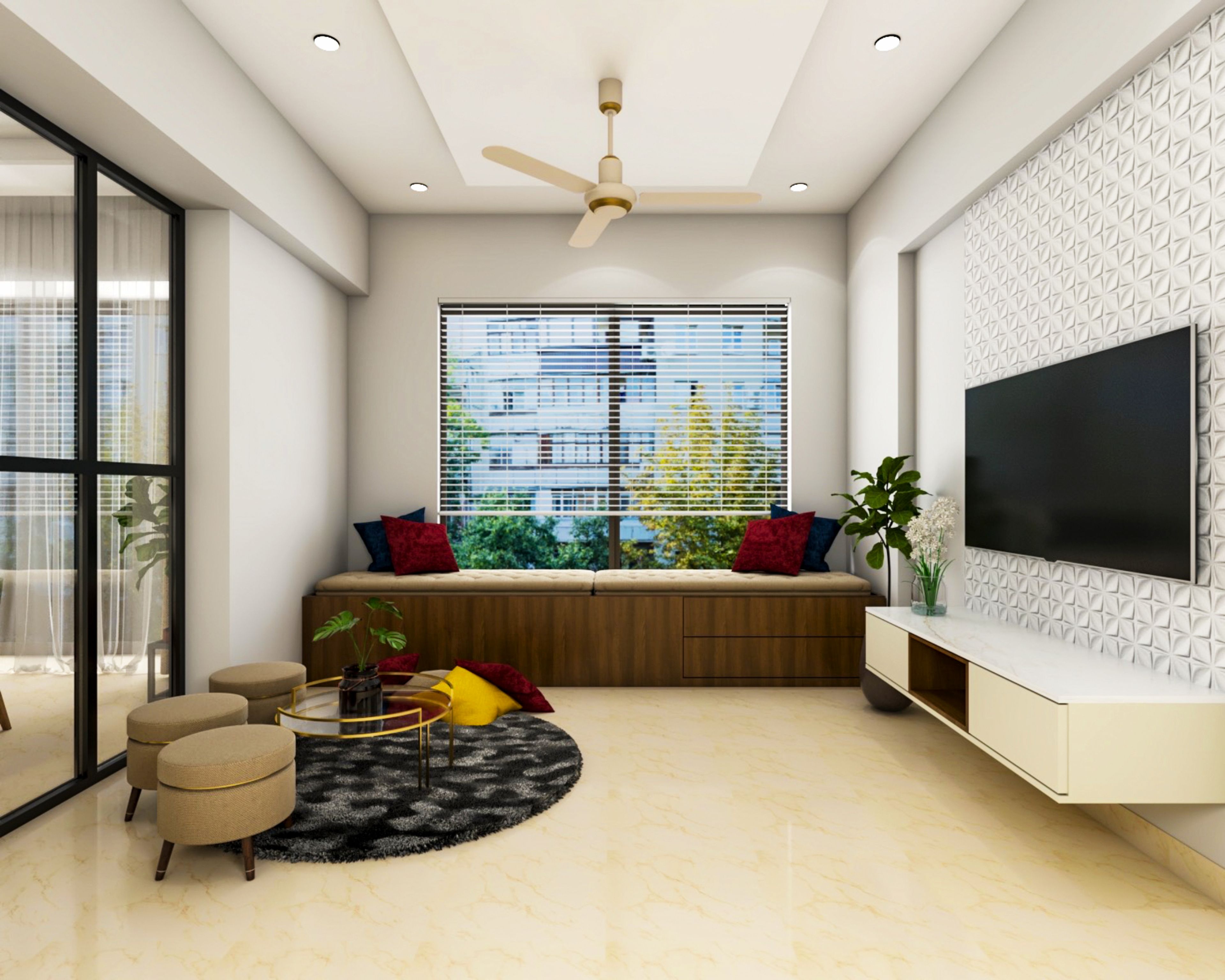 Spacious Modern Designed Living Room
