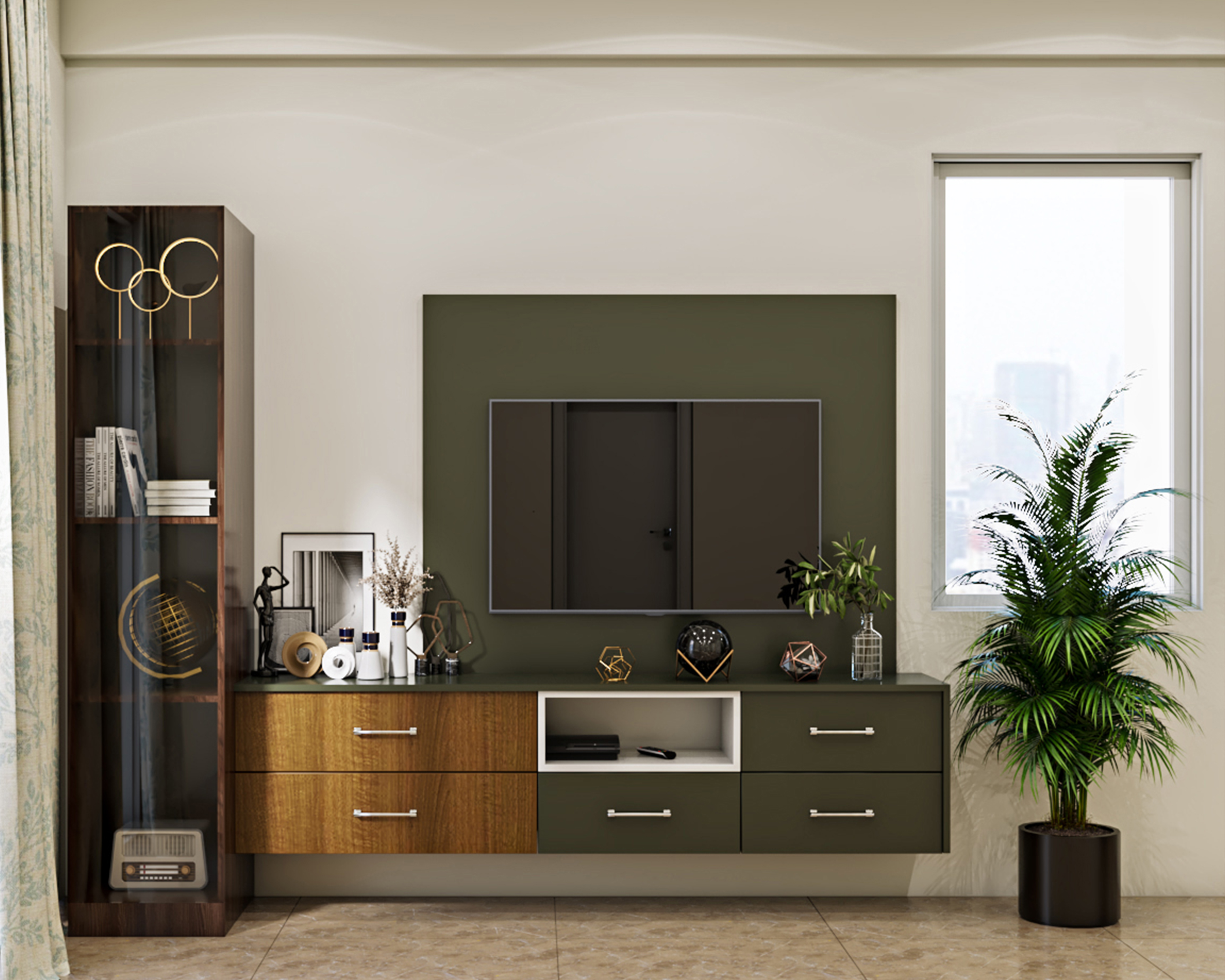 Compact Minimal Themed Living Room - Livspace