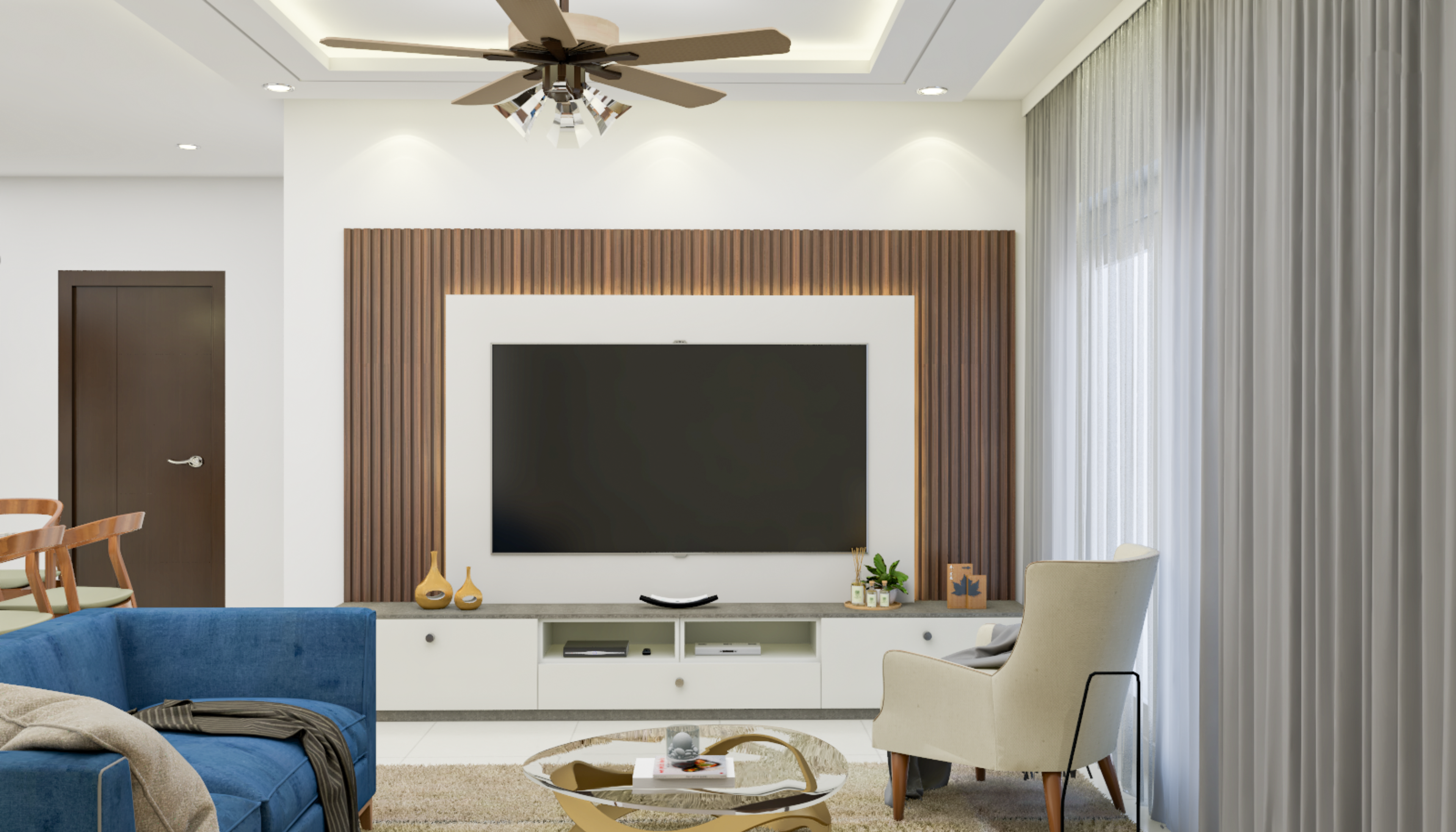 Modern Living Room - Livspace