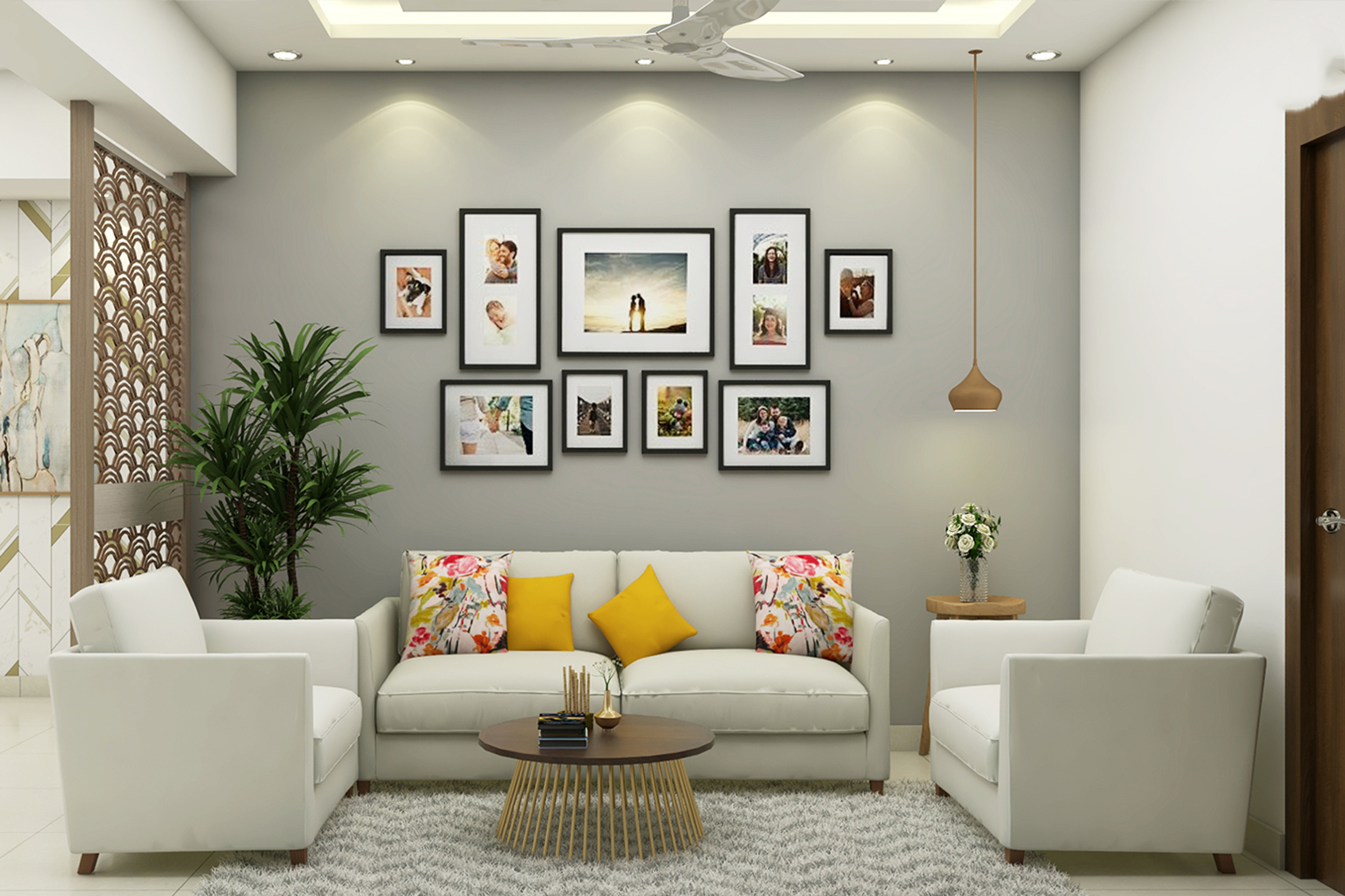 Contemporary Compact Living Room - Livspace