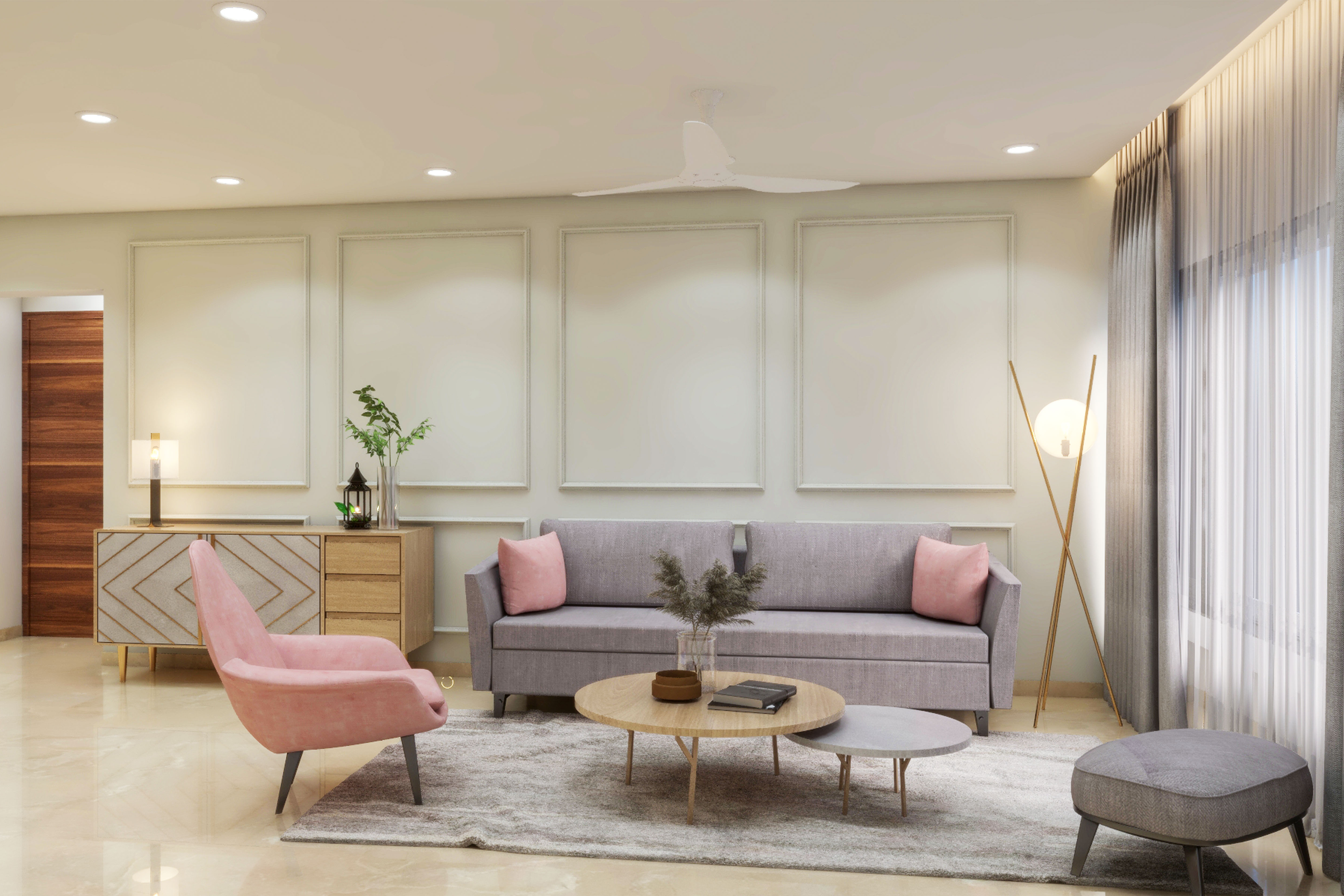 Convenient Spacious Living Room - Livspace