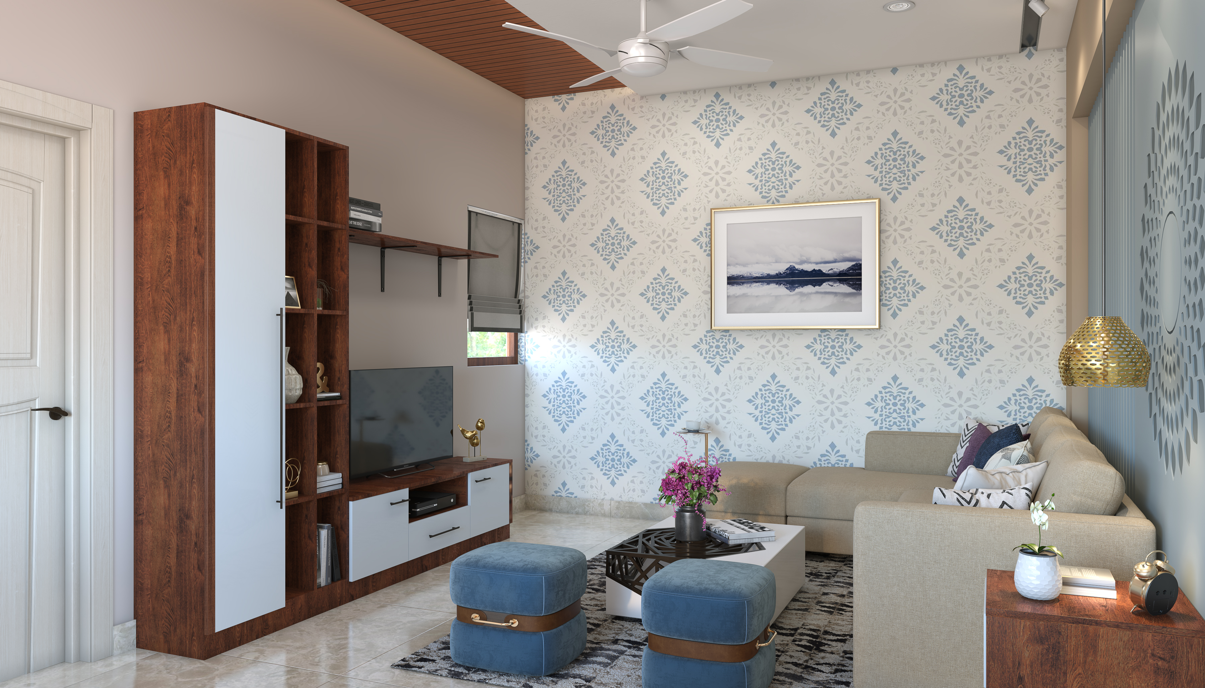 Contemporary Living Room - Livspace