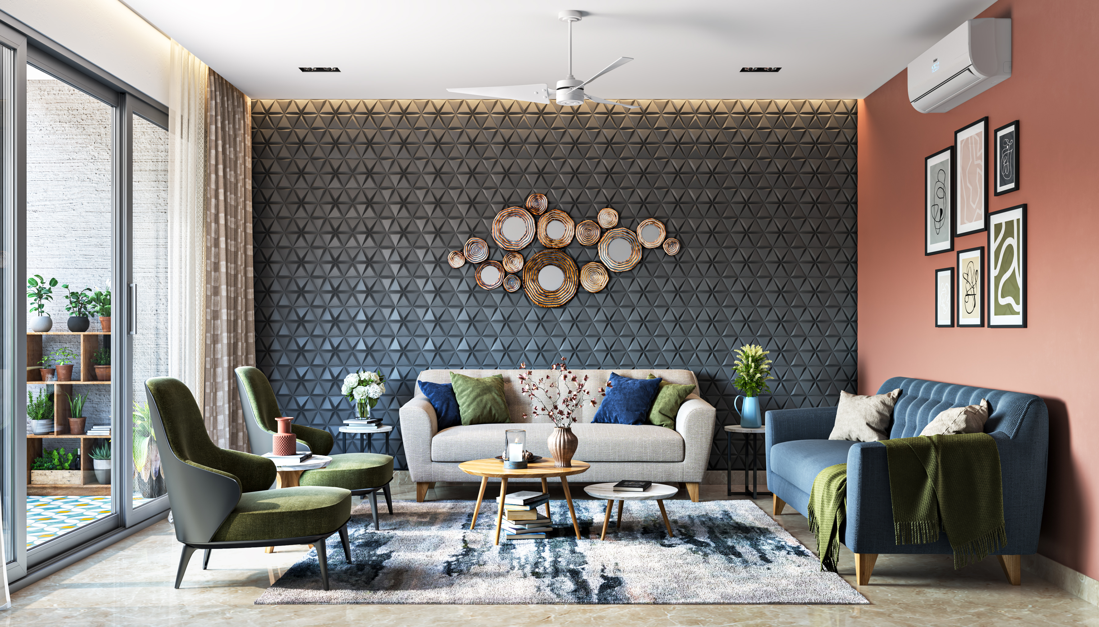 Modern Living Room - Livspace