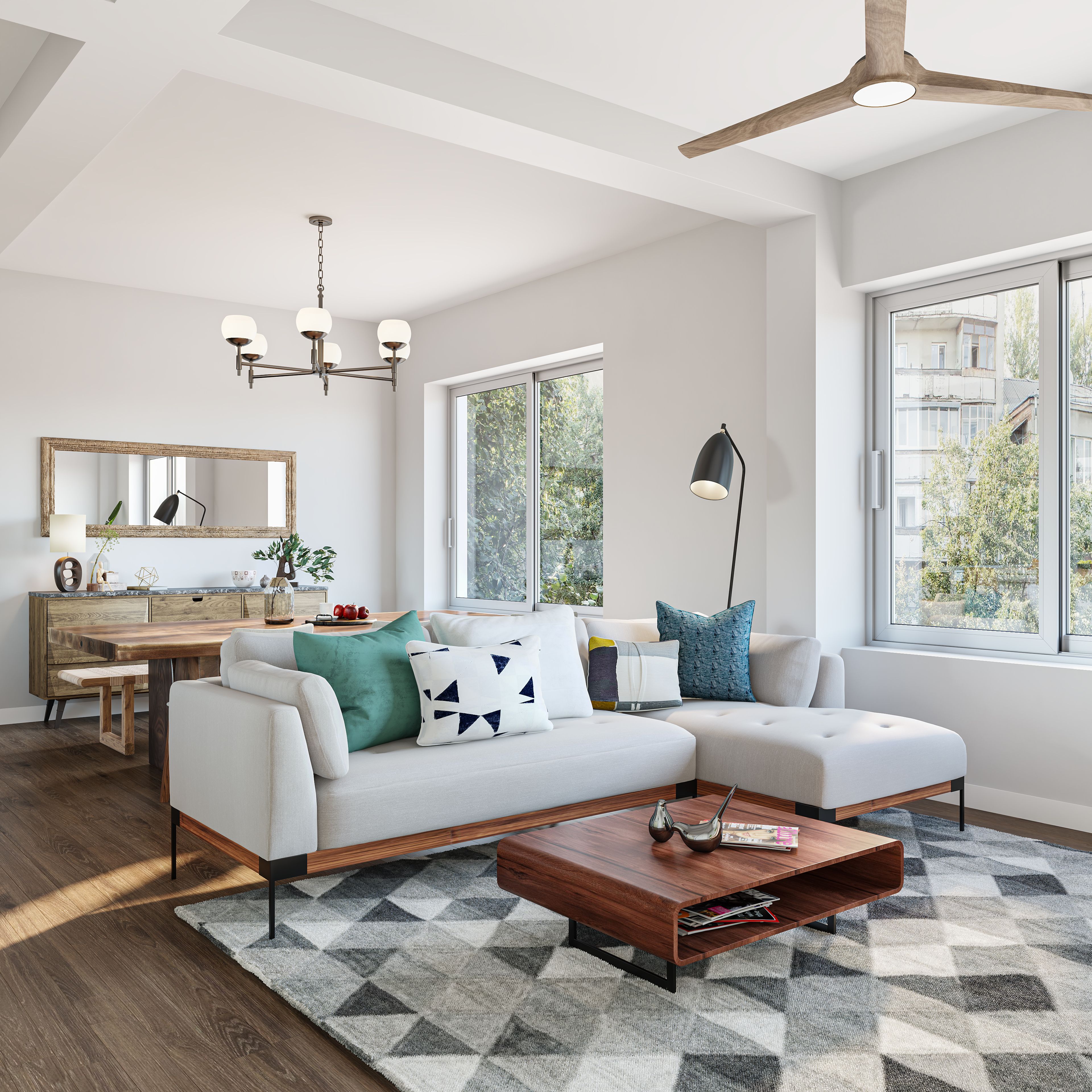 Modern Compact Living Room - Livspace