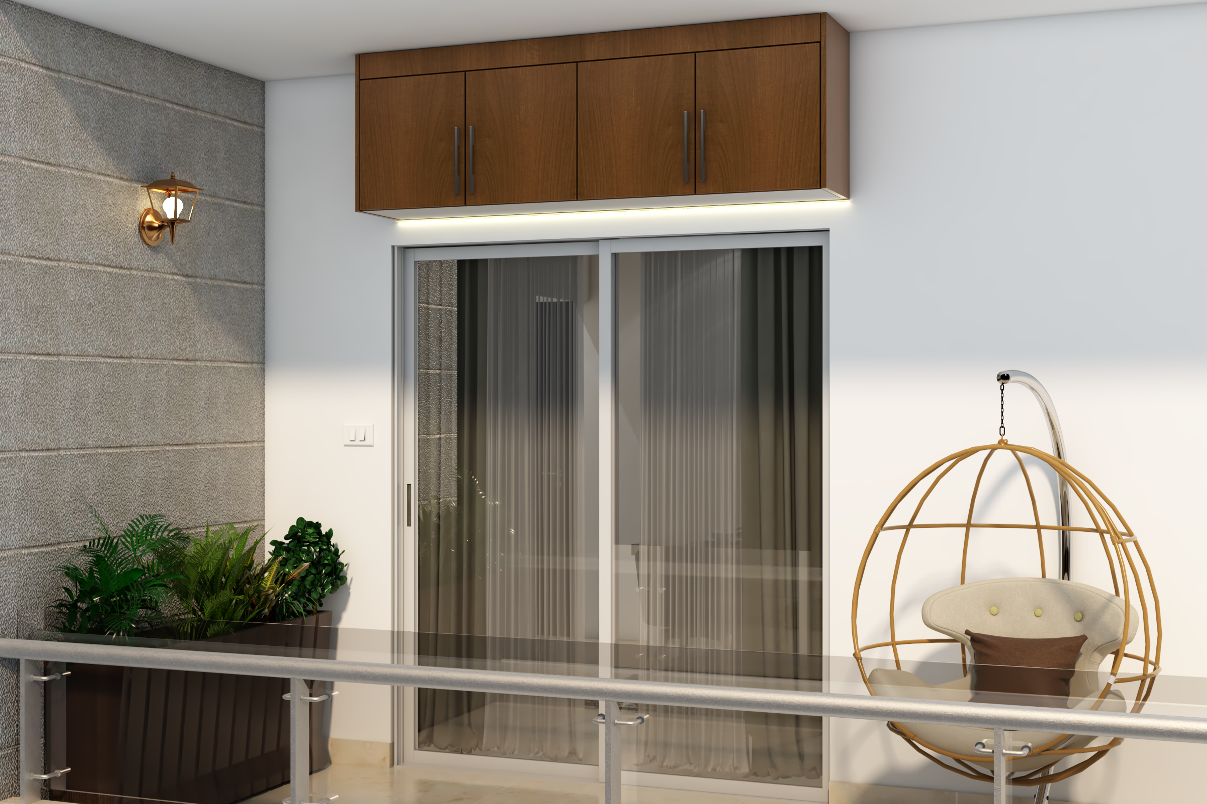 Compact Sized Modern Style Balcony Design