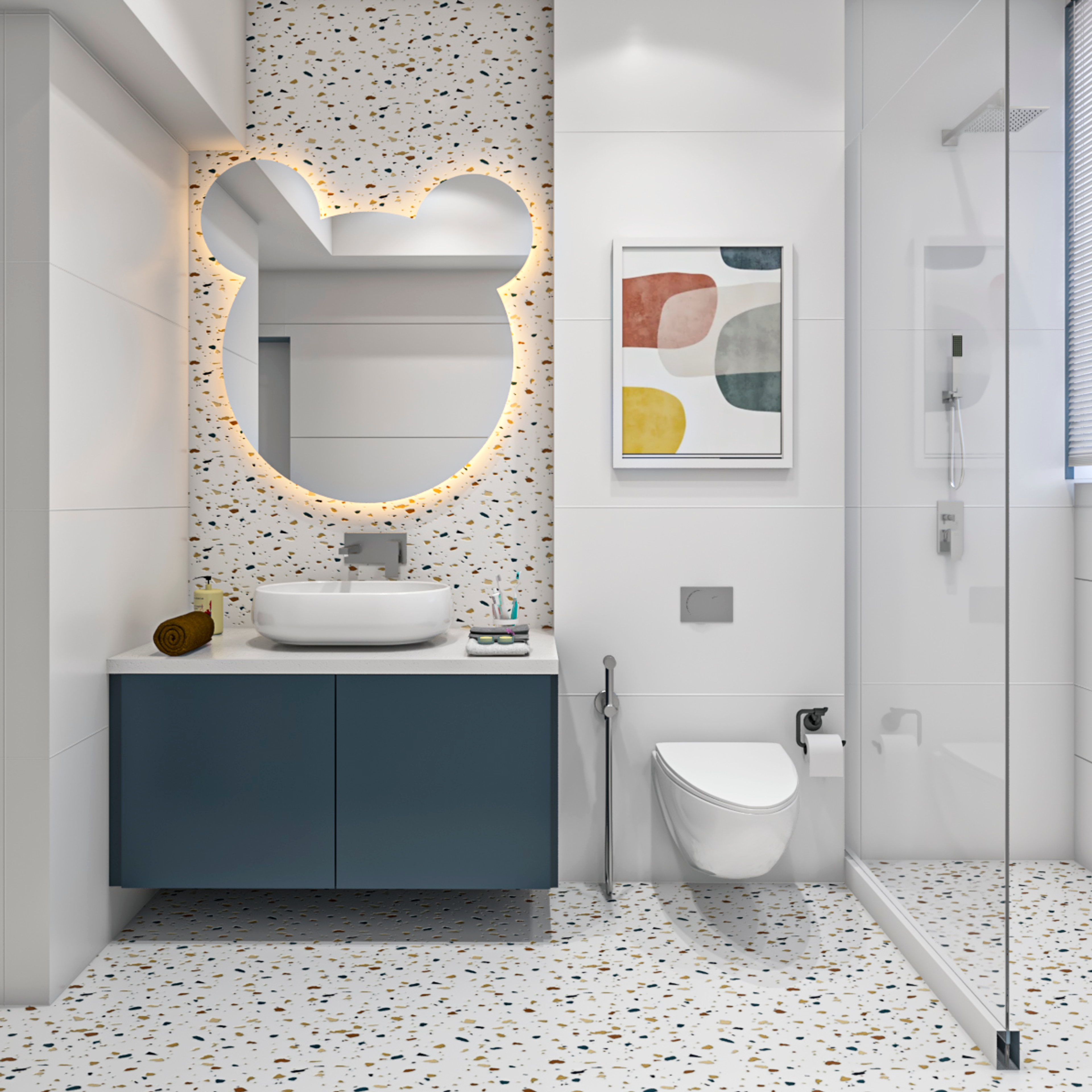 Modern Spacious Bathroom Design For Kids