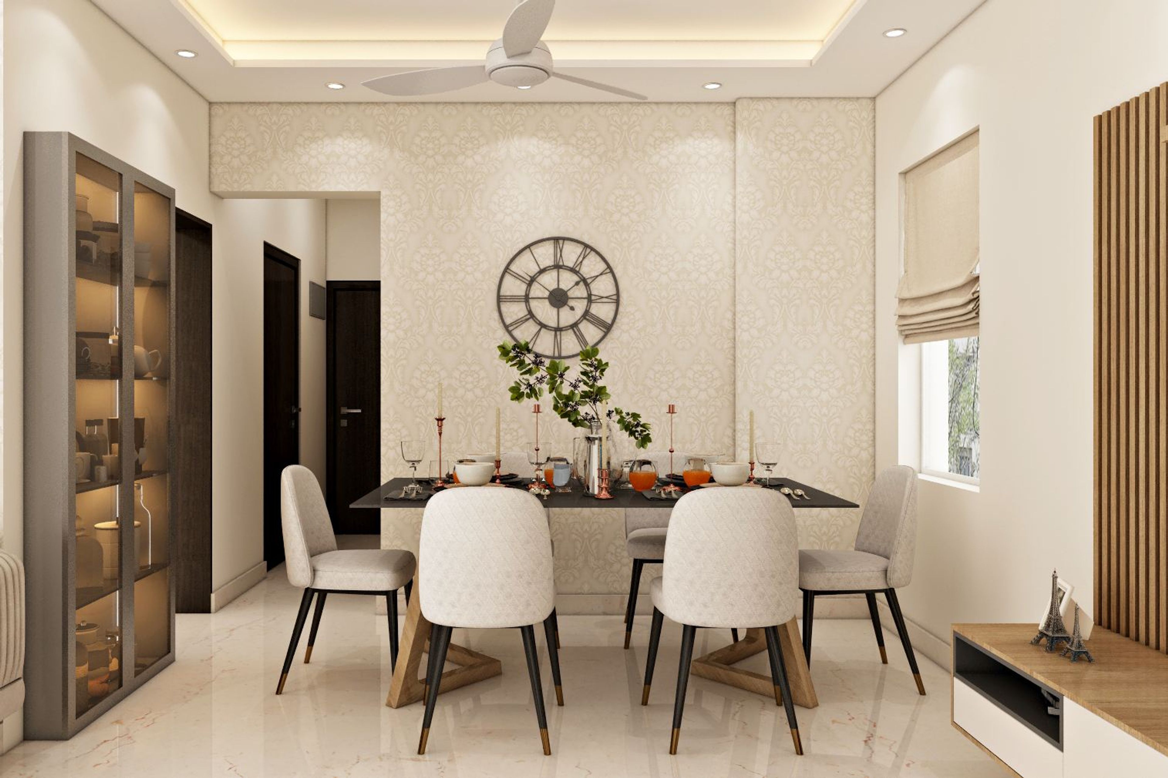 Spacious Dining Room Design - Livspace