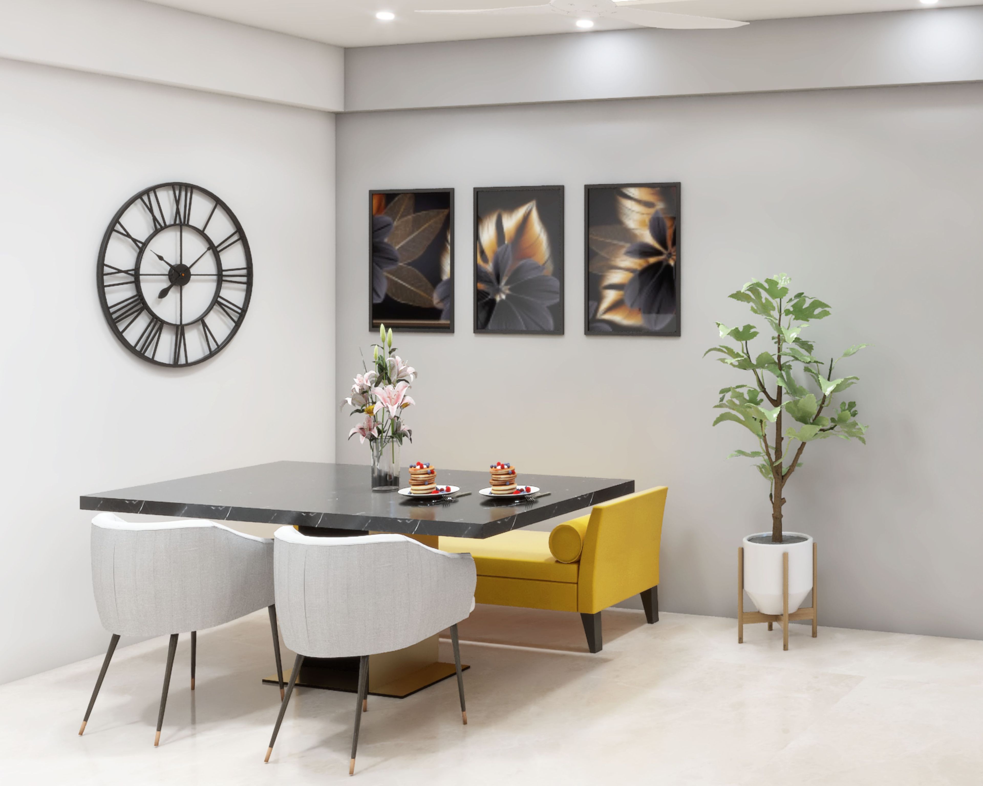 Minimal Dining Room Design - Livspace