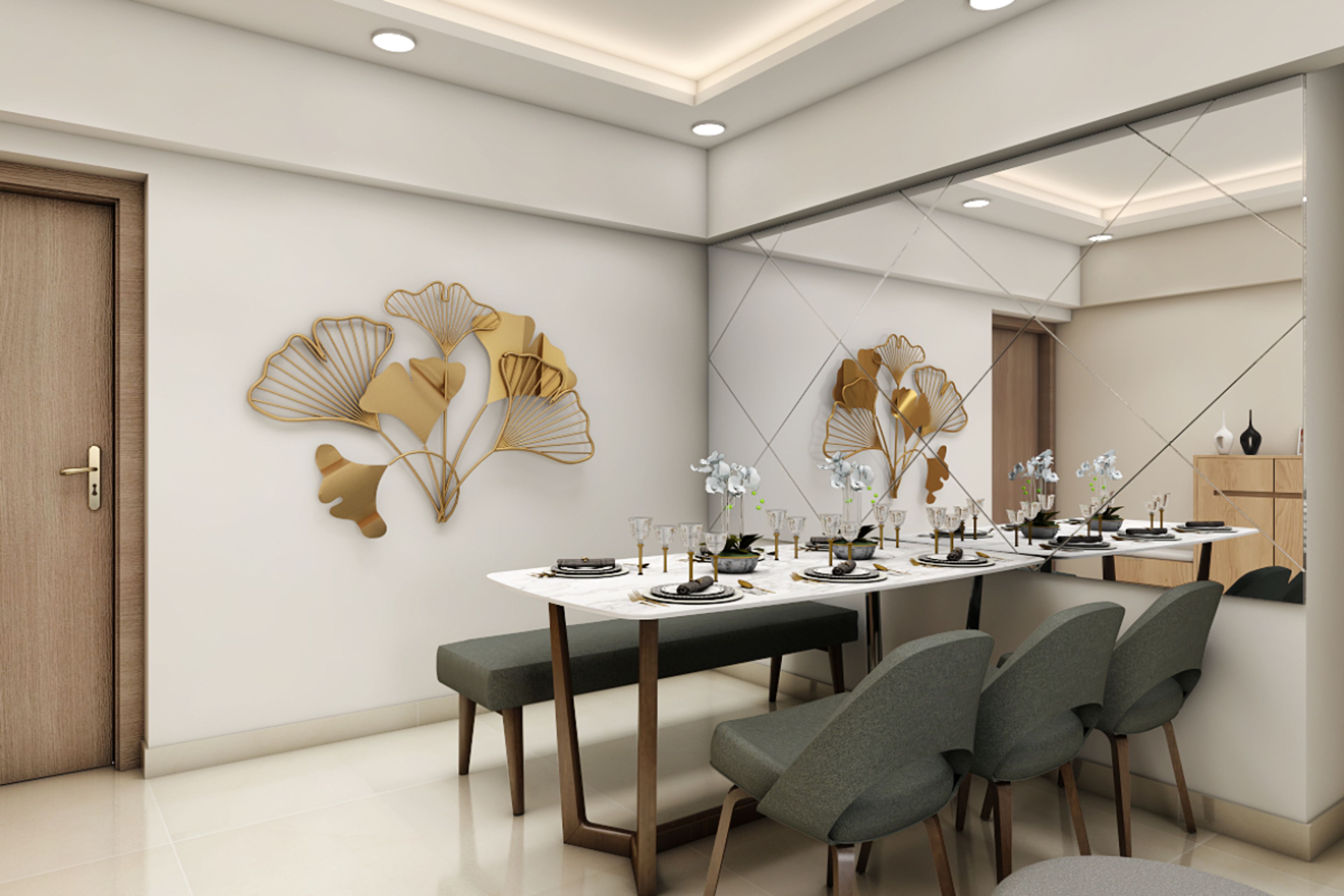 6-Seater Dining Room Design - Livspace