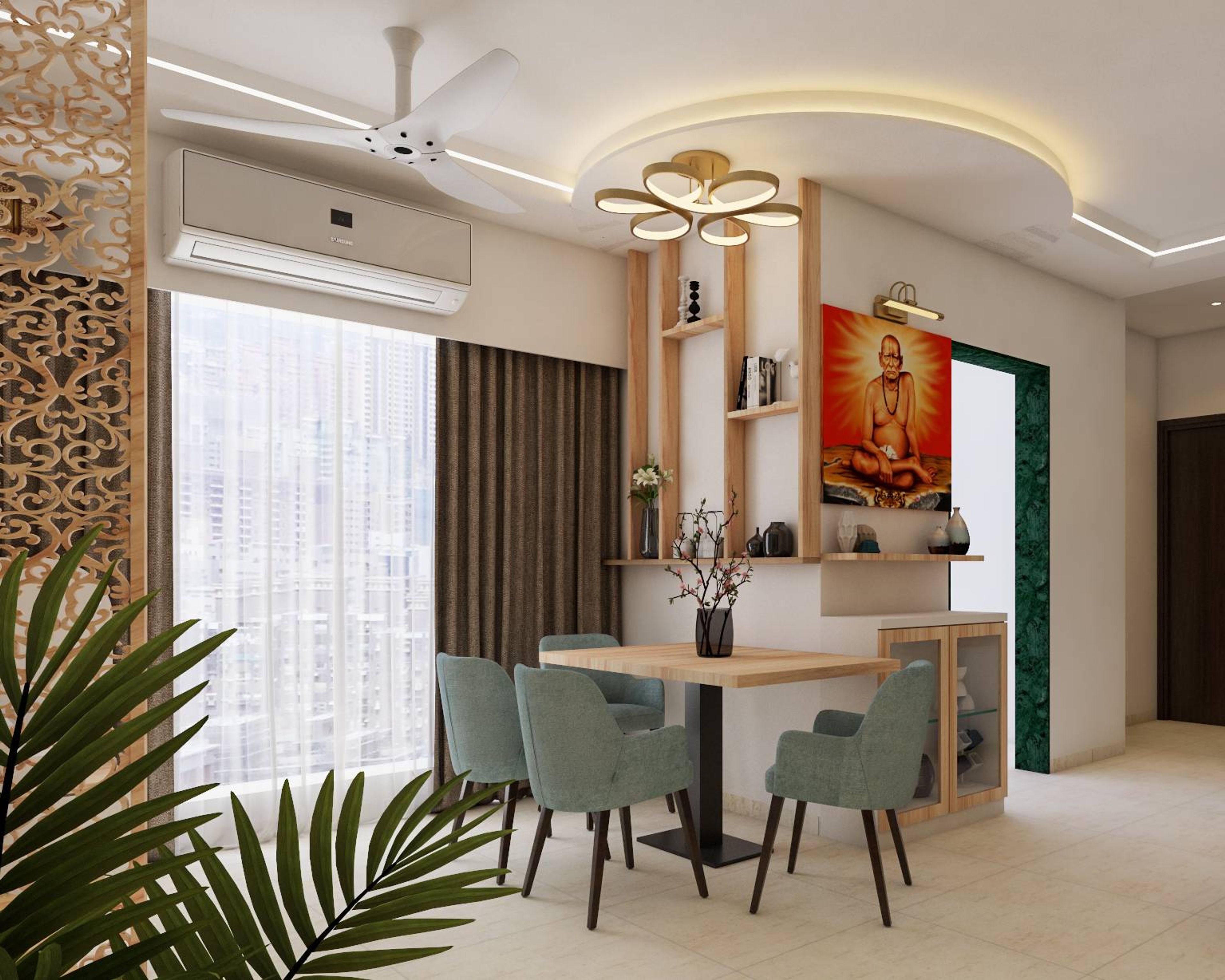 Simple Wood Dining Room Design - Livspace