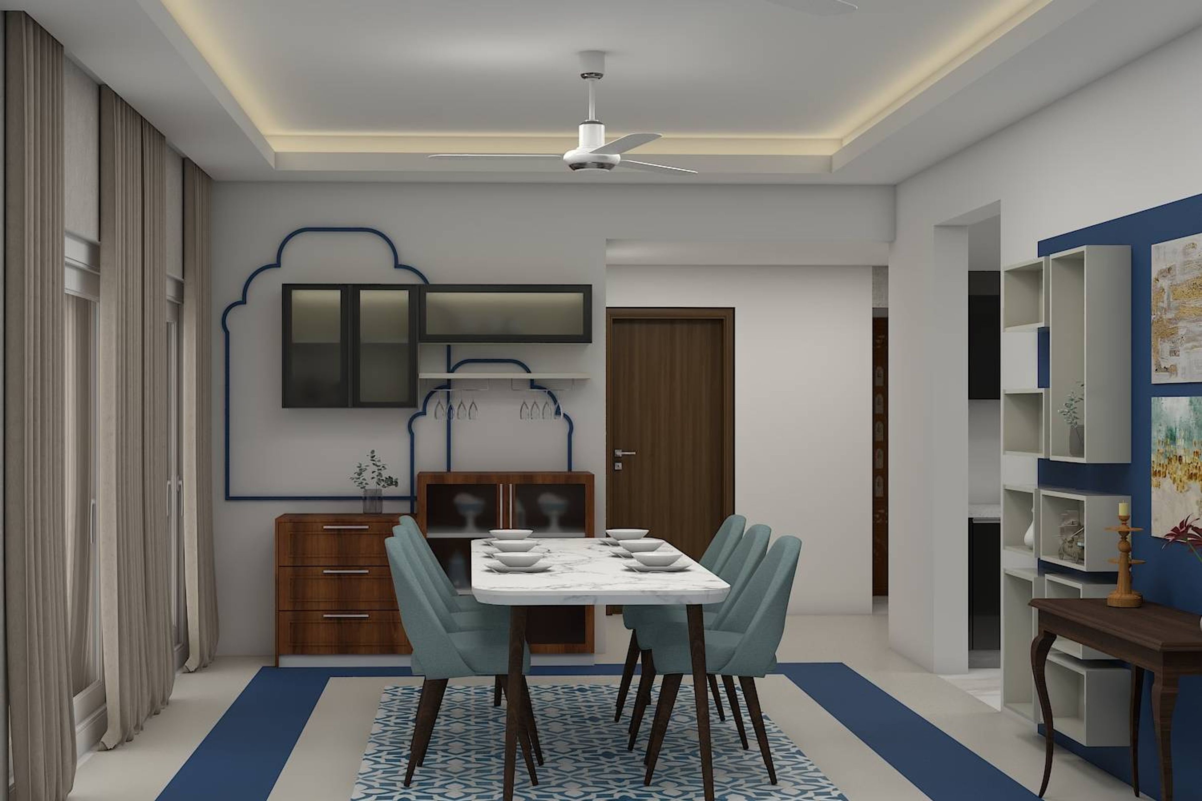 Contemporary Dining Room - Livspace