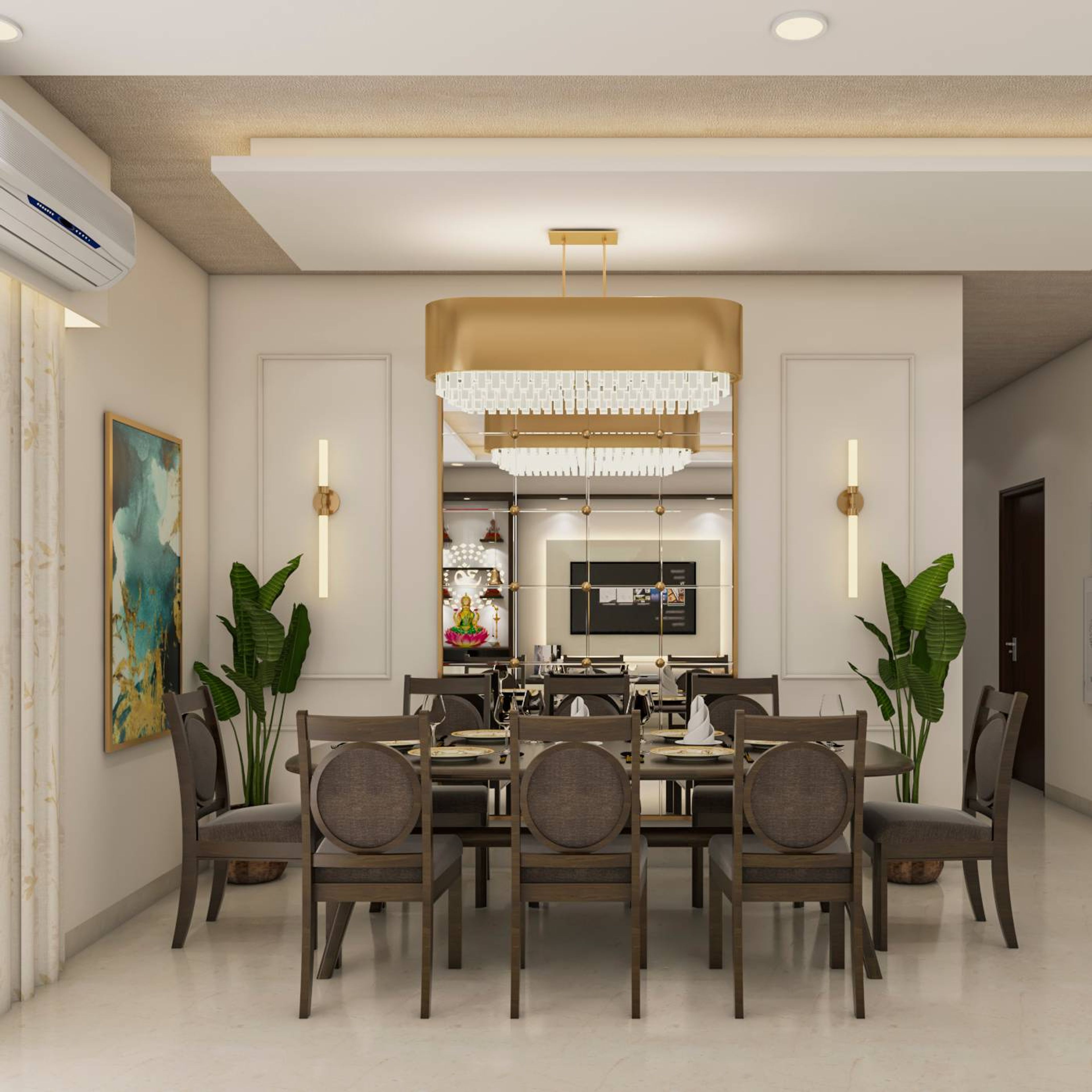 Spacious Dining Room Design - Livspace