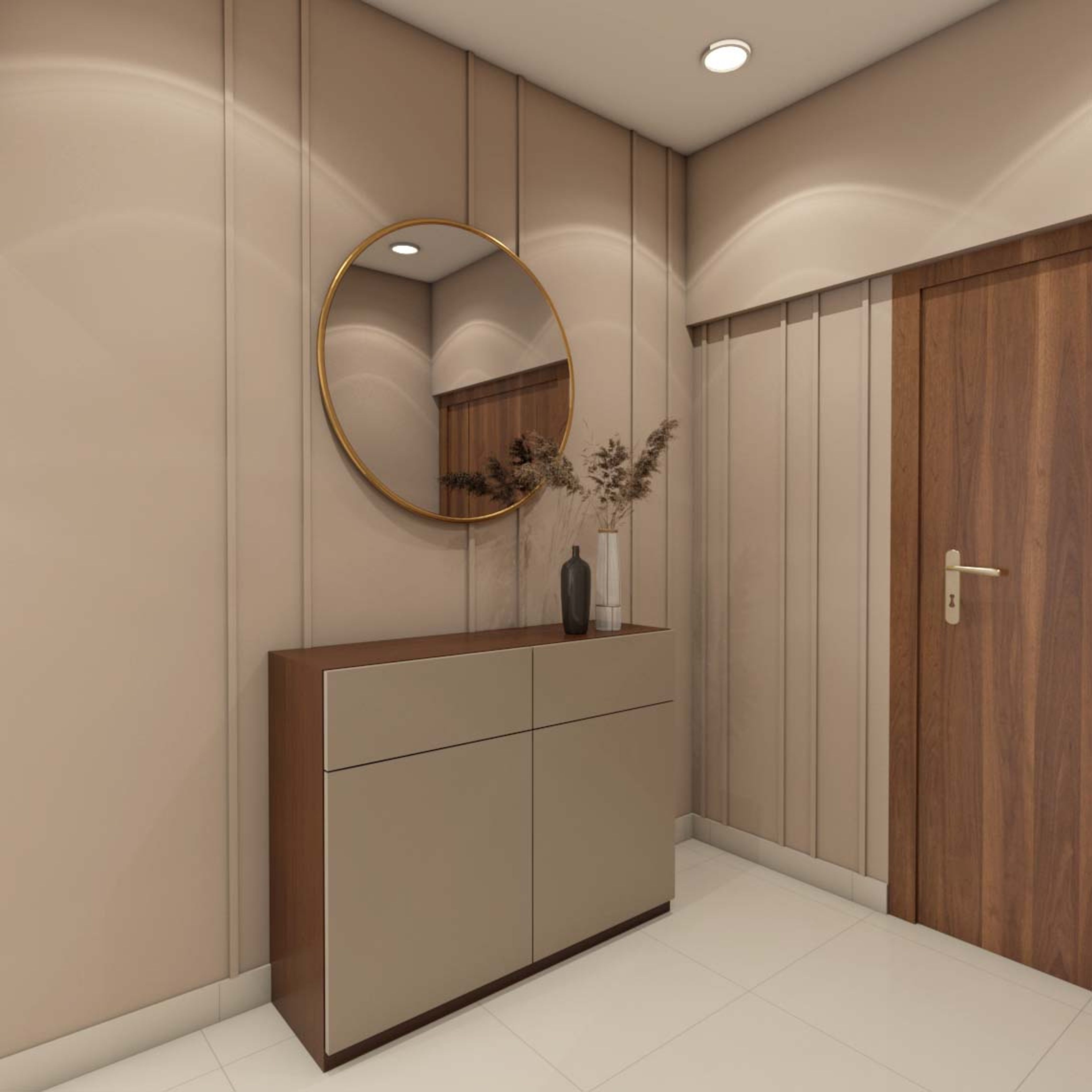 Contemporary Themed Compact Sized Foyer Design