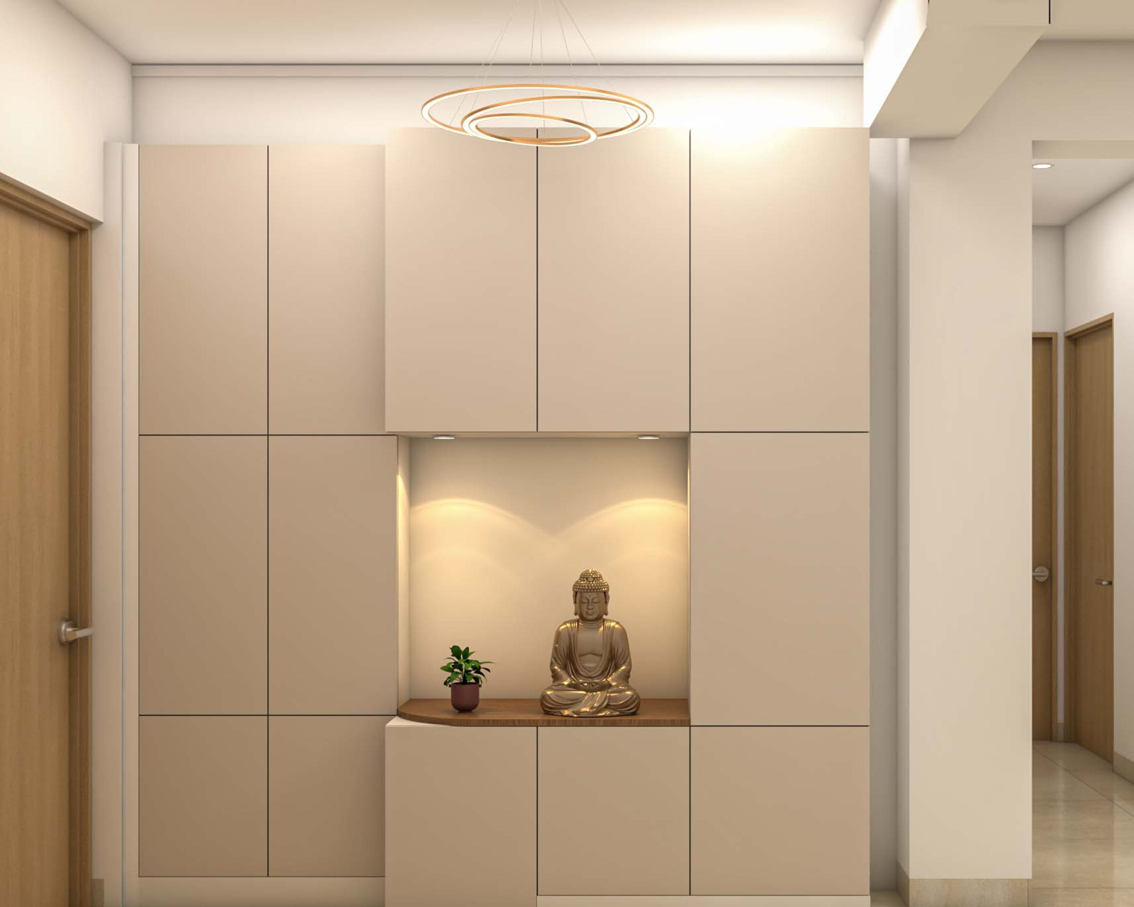 Contemporary Foyer Design With Spacious Storage Unit