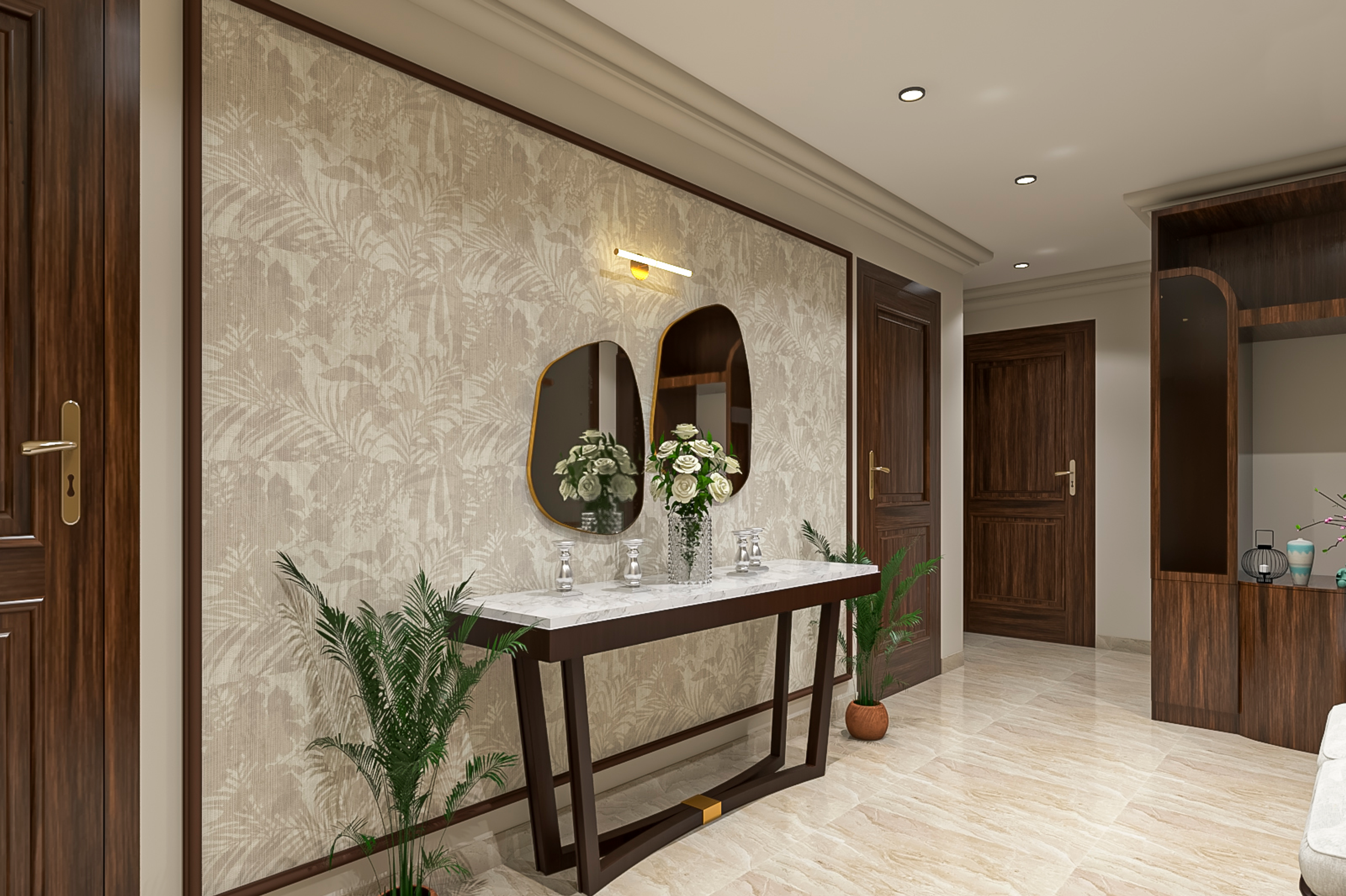 Modern Compact Foyer - Livspace