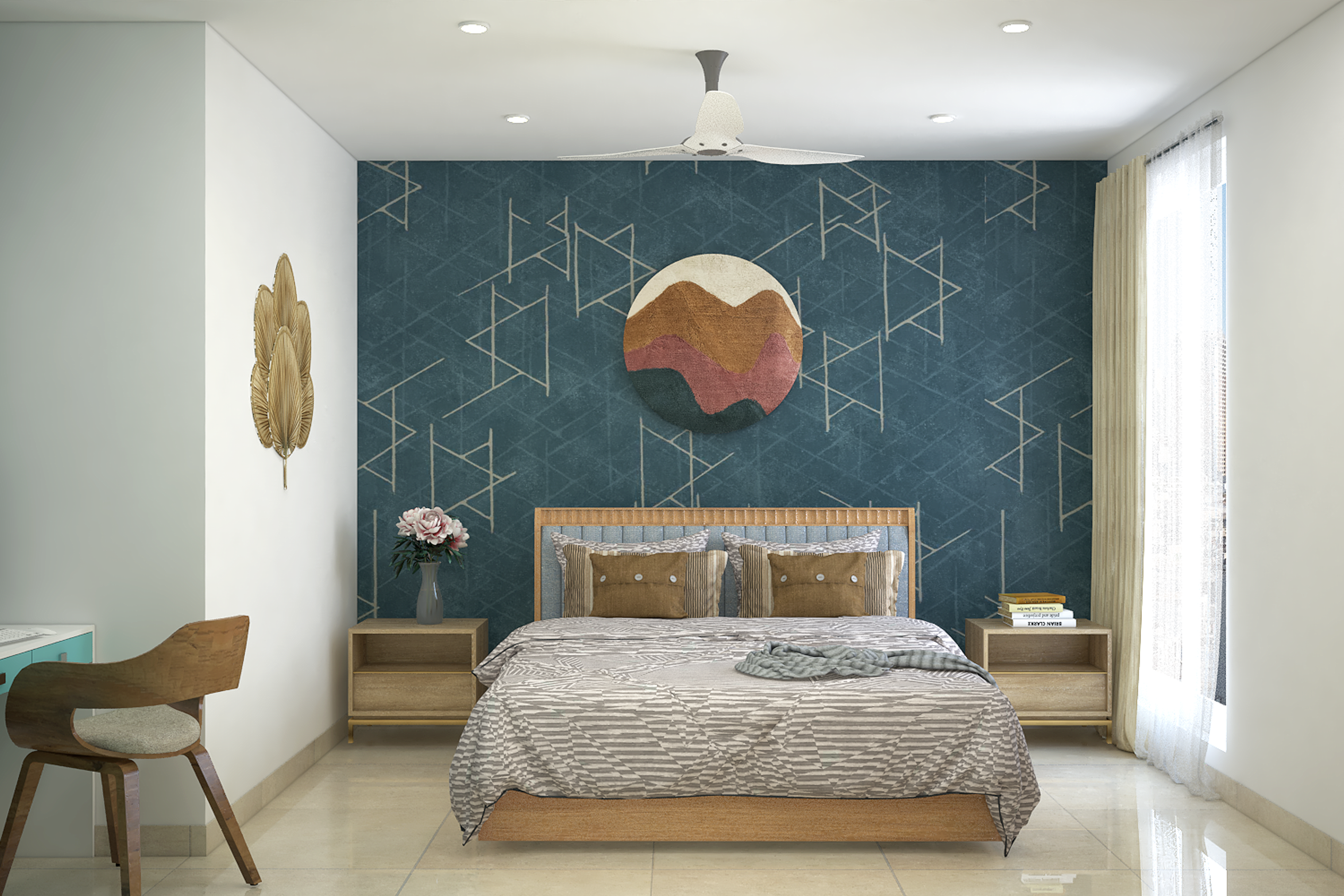 Modern Earthy Guest Bedroom Design