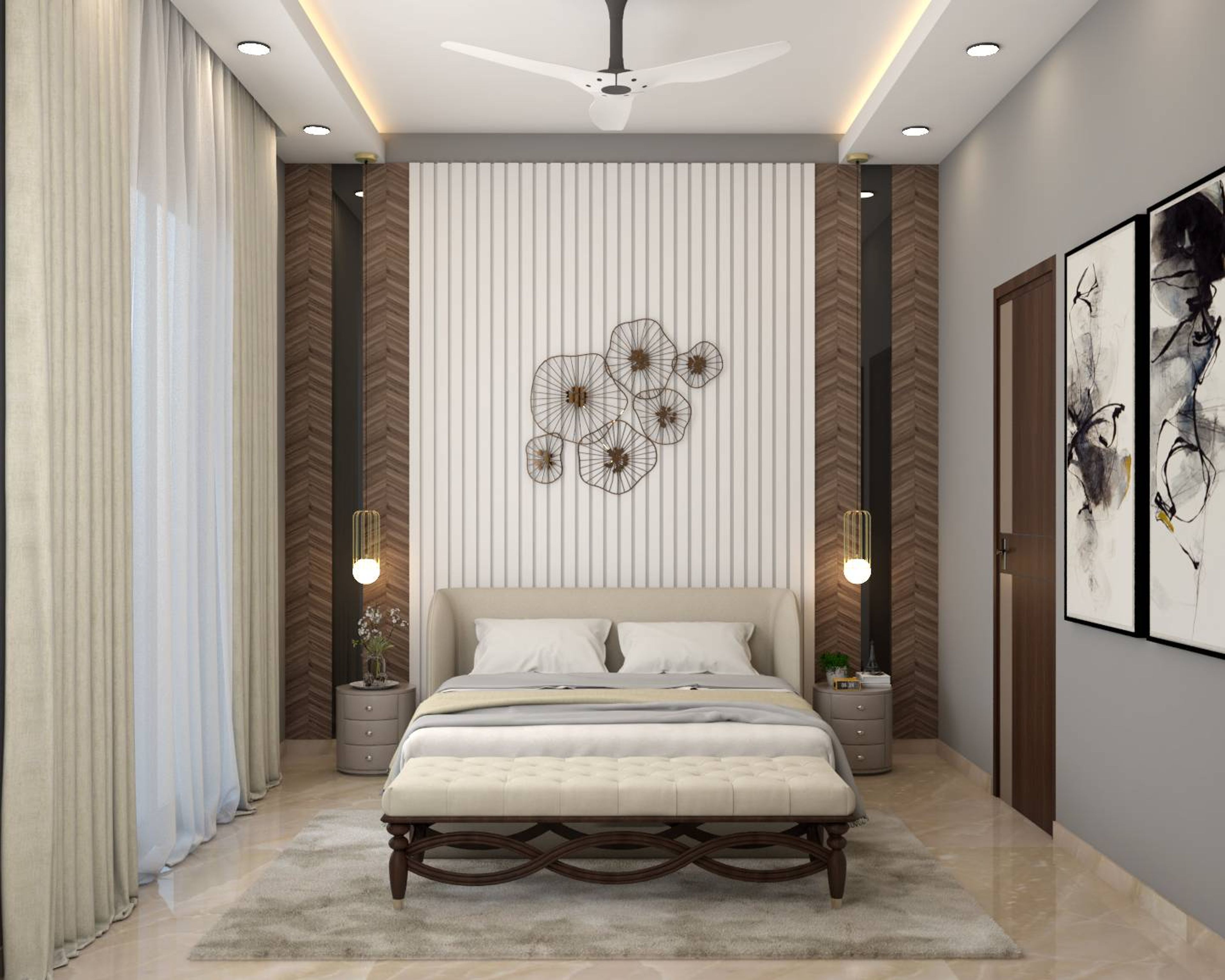 Contemporary Guest Bedroom - Livspace