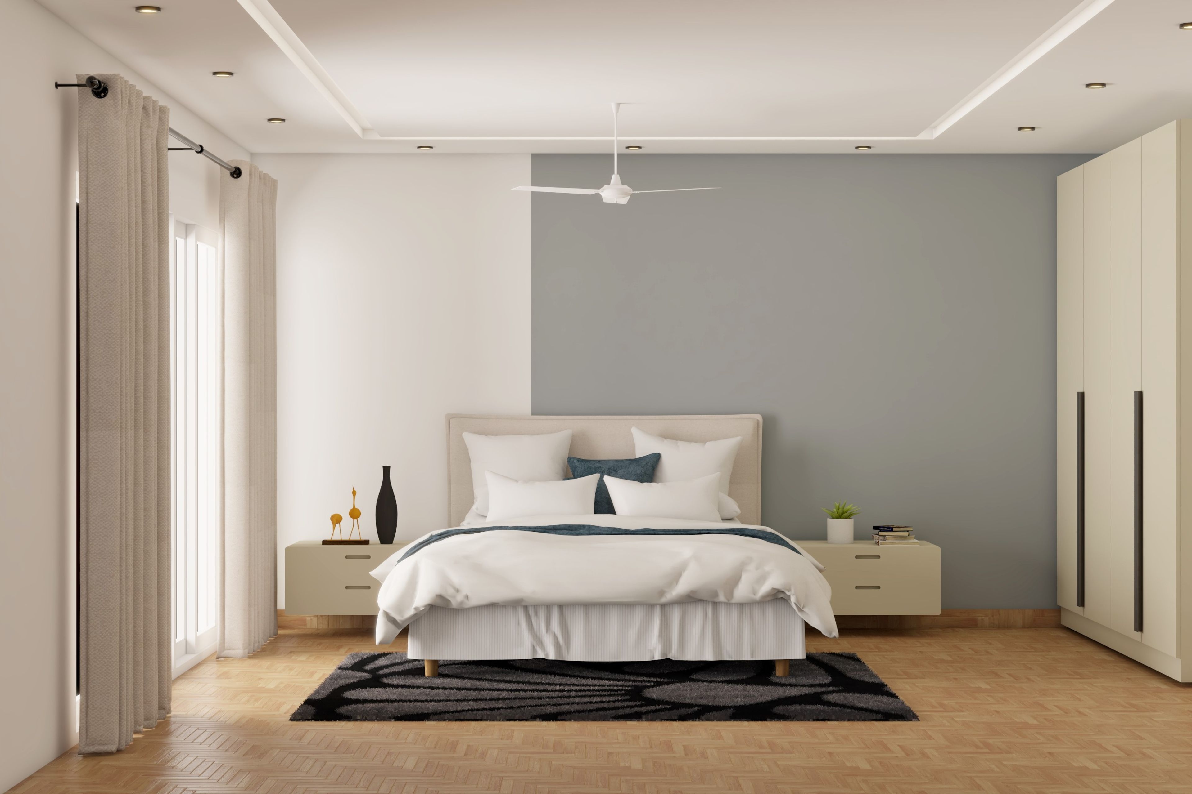 Modern Style Spacious Convenient Guest Bedroom Design