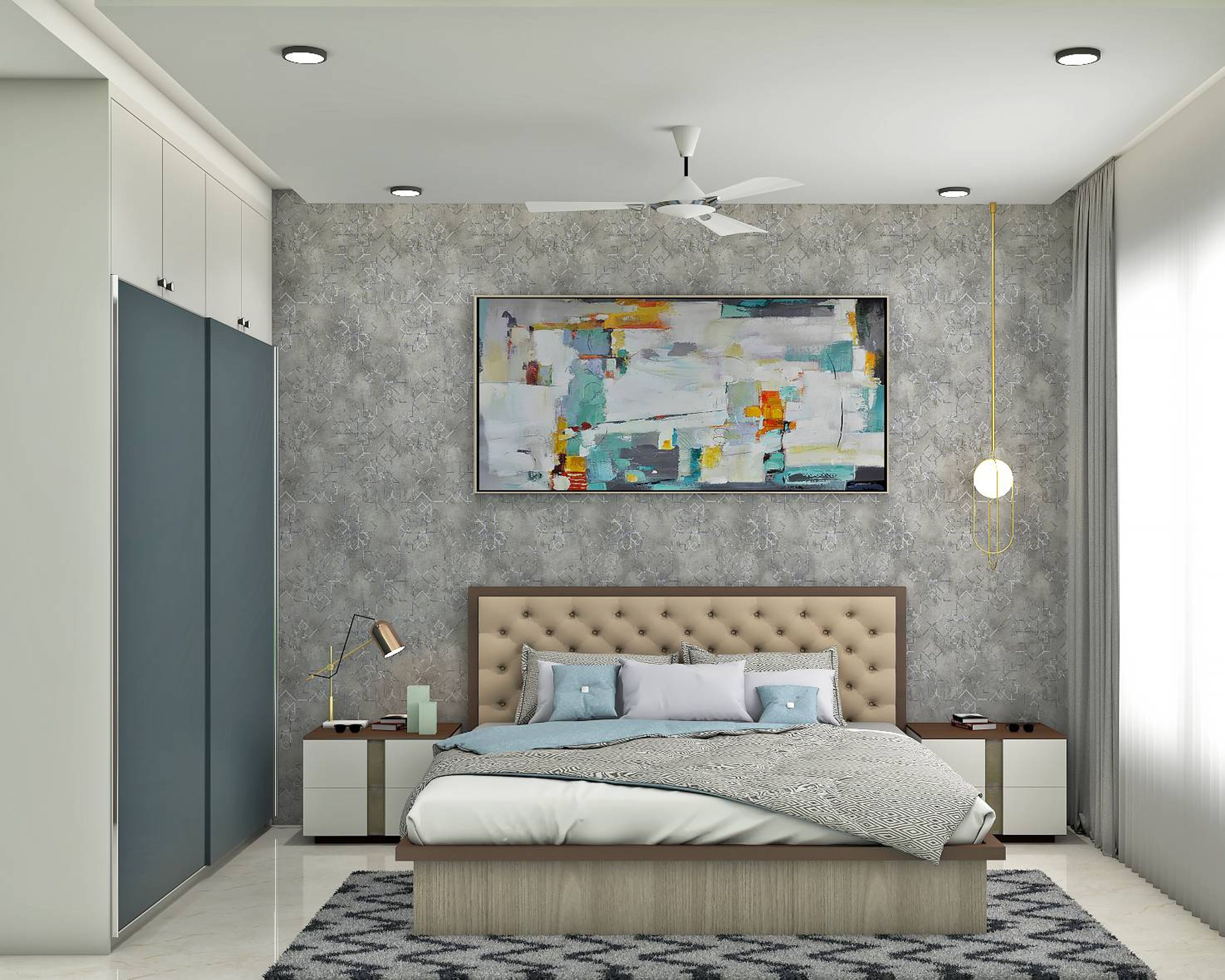 "Contemporary Guest Bedroom  – Livspace"