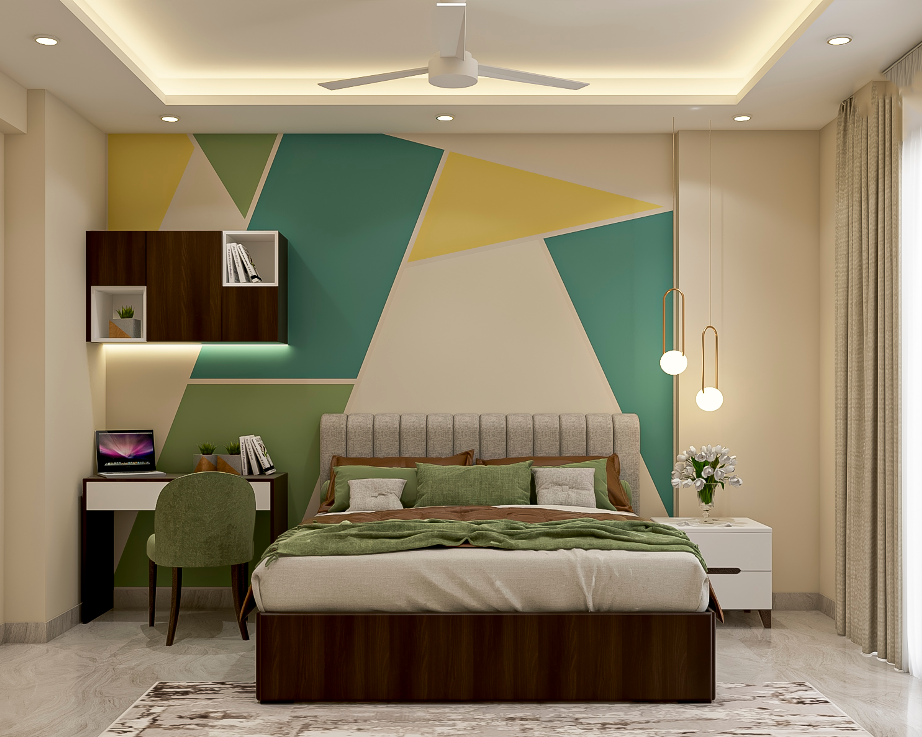 Modern Kid's Bedroom Design With Study Desk