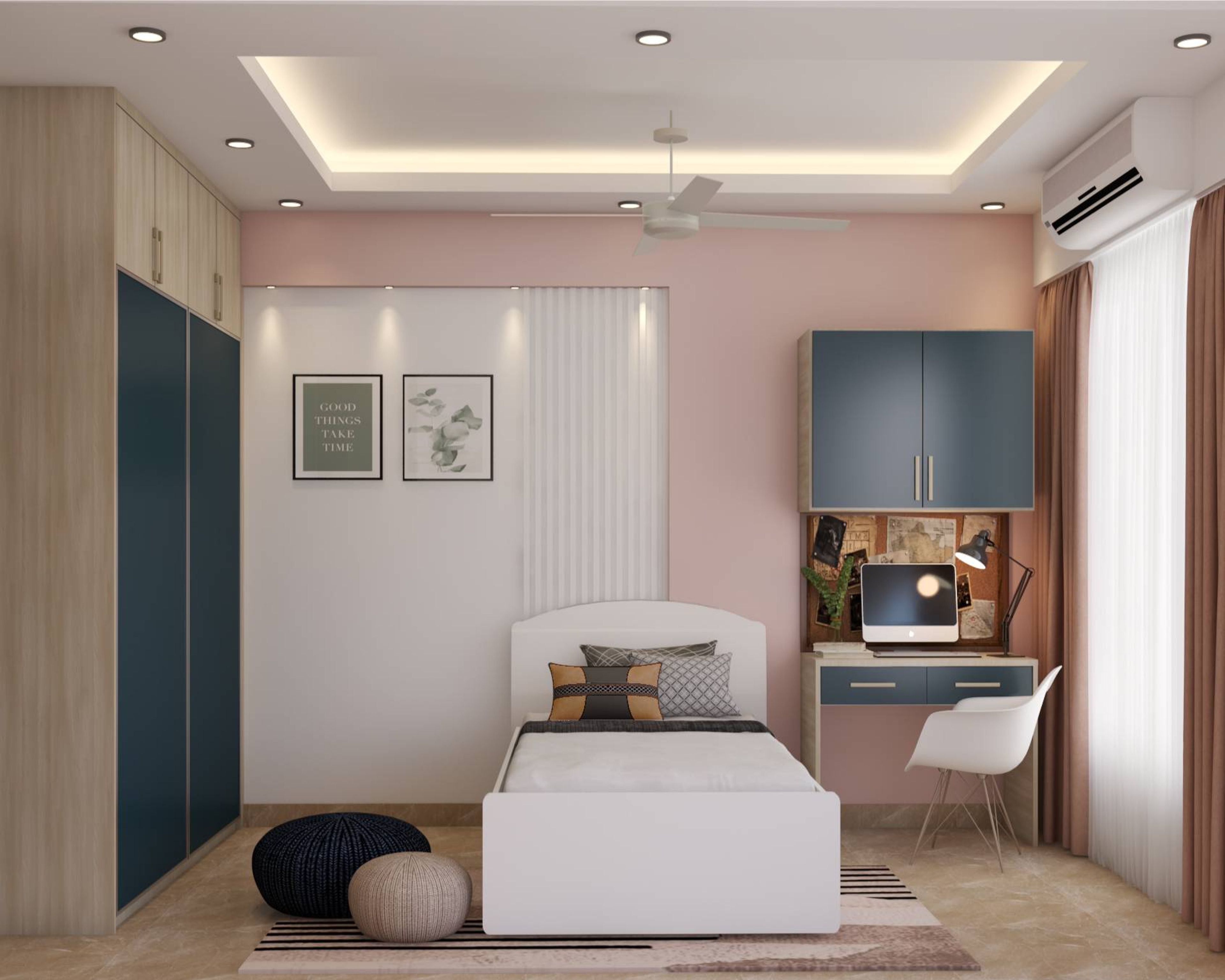 Modern Kids' Bedroom Design With Maximum Storage