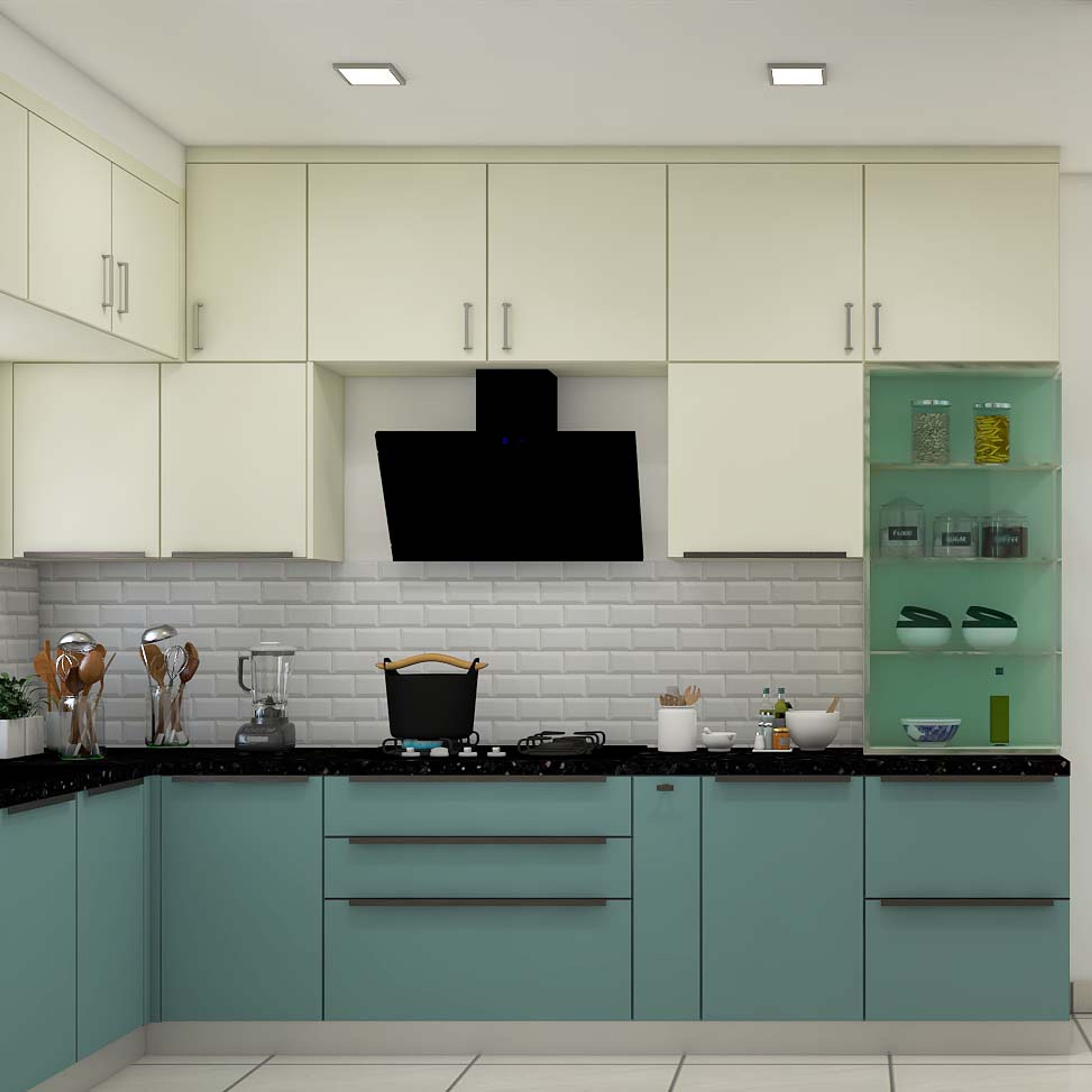 Compact Kitchen Design - Livspace