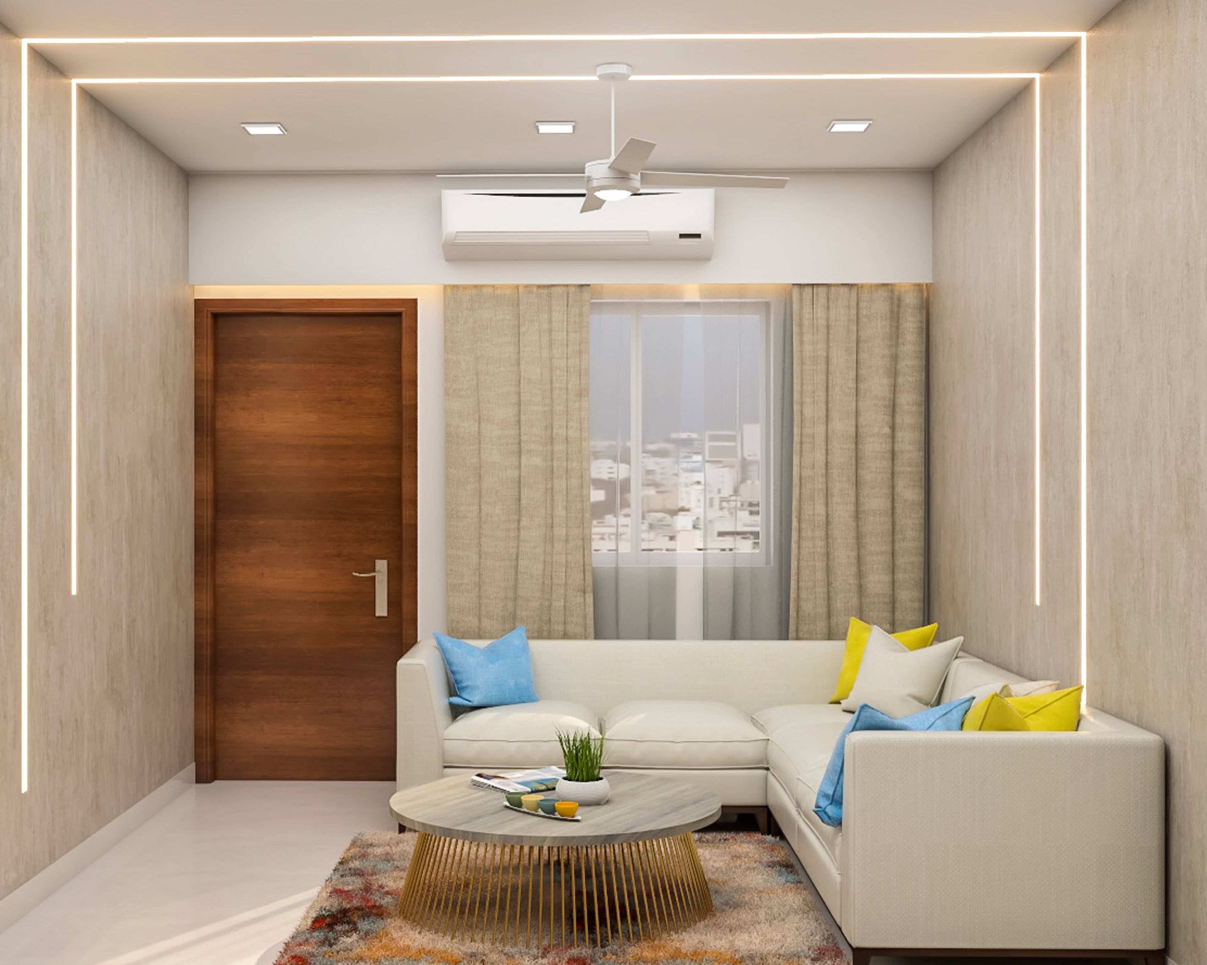 Modern Living Room Design With Strip Lighting