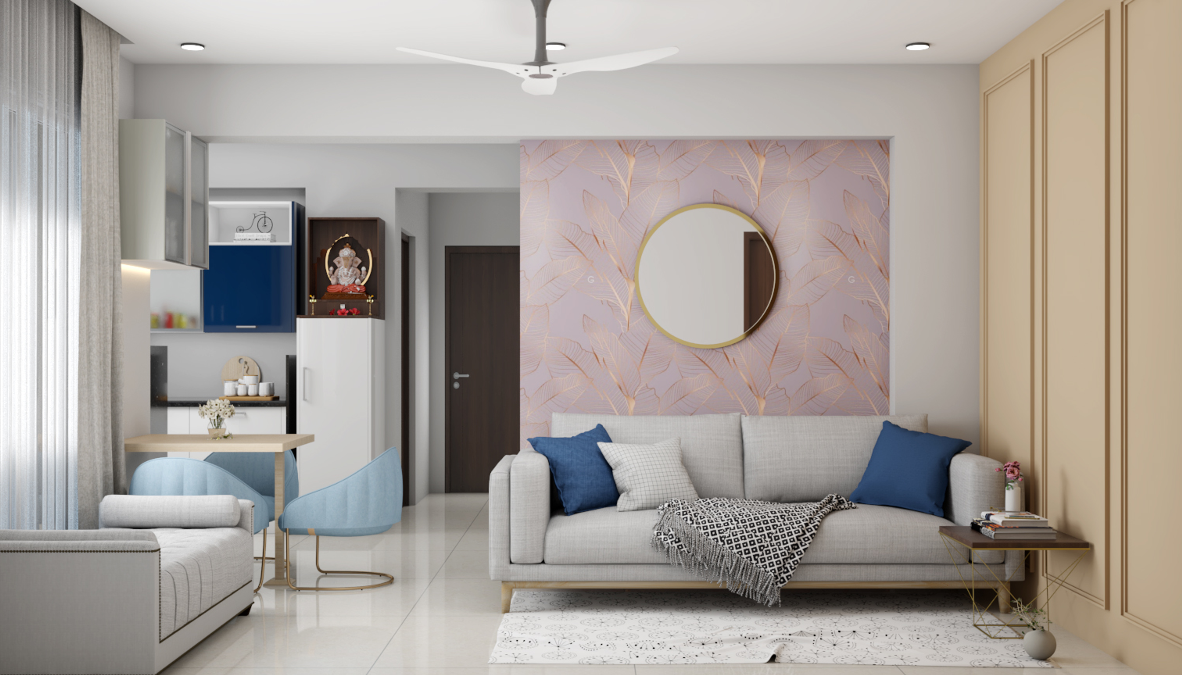 Modern Living Room - Livspace