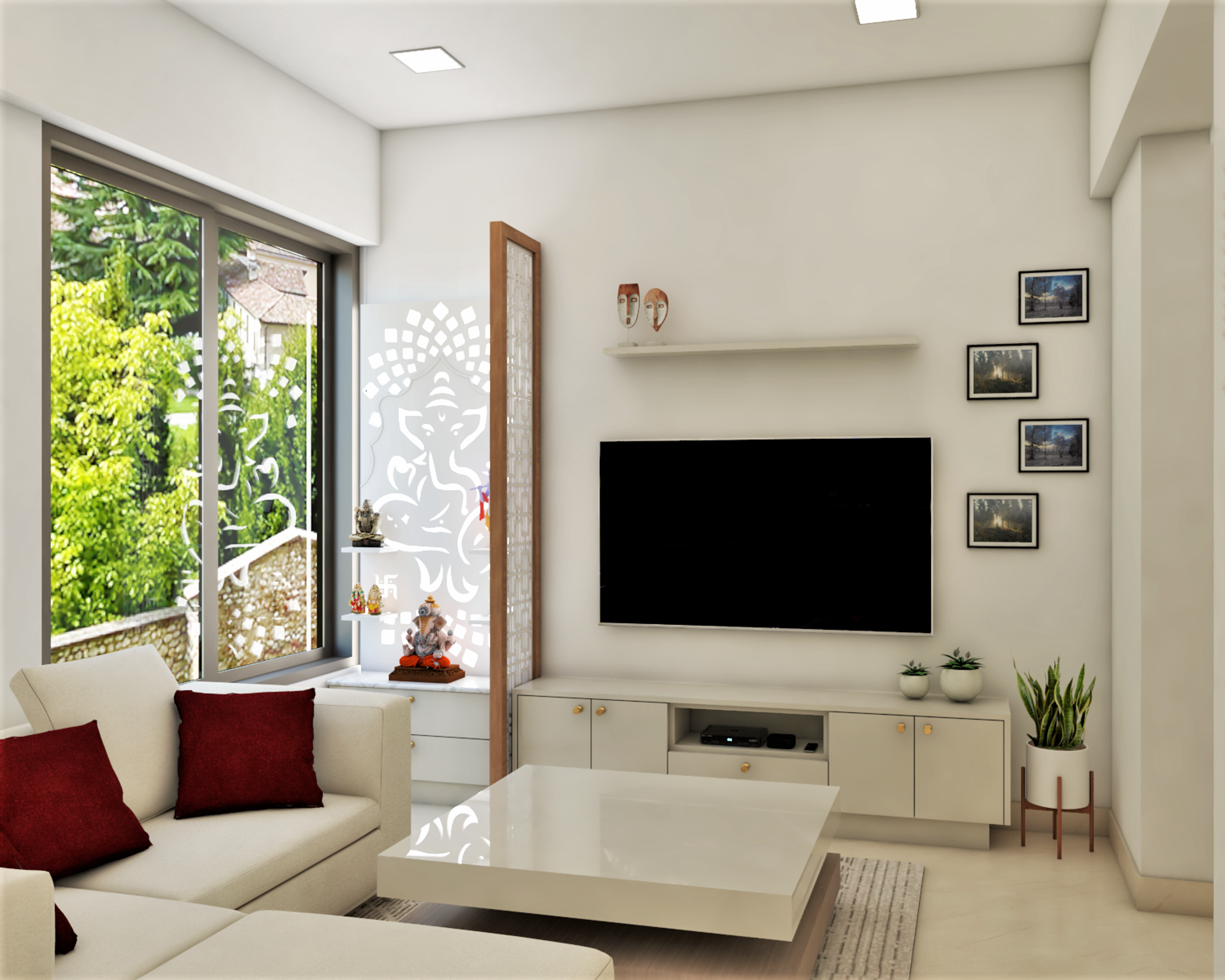 Contemporary Living Room - Livspace