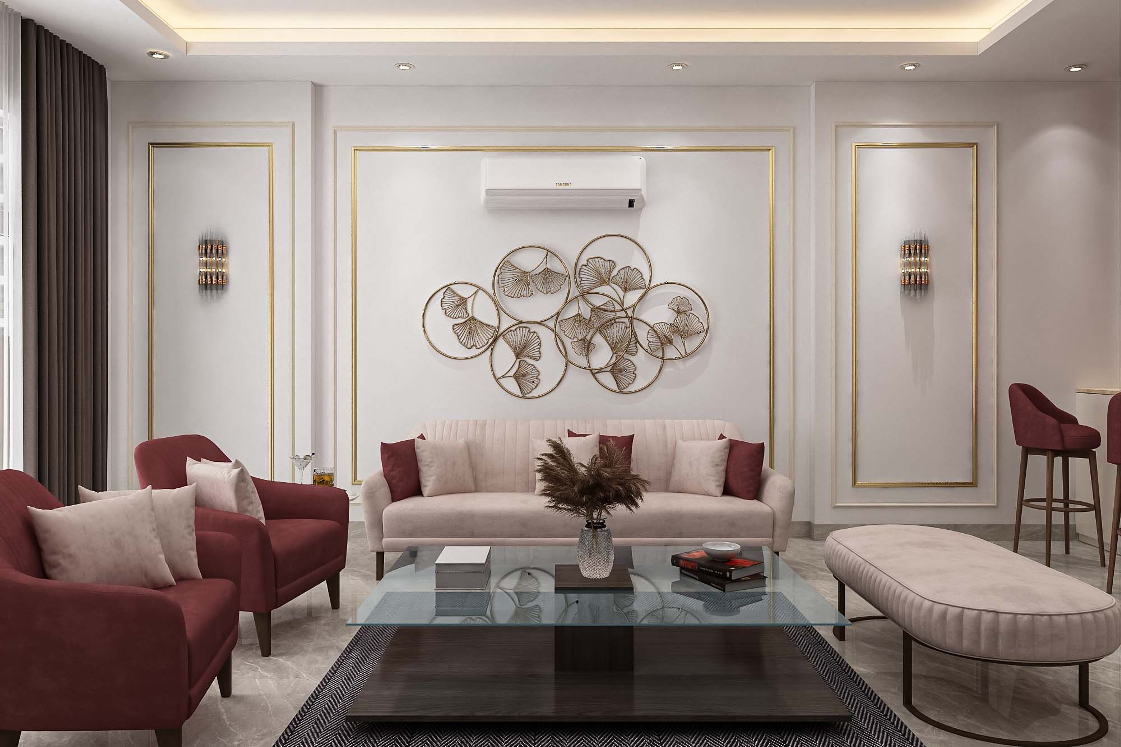 Contemporary Living Room Design - Livspace