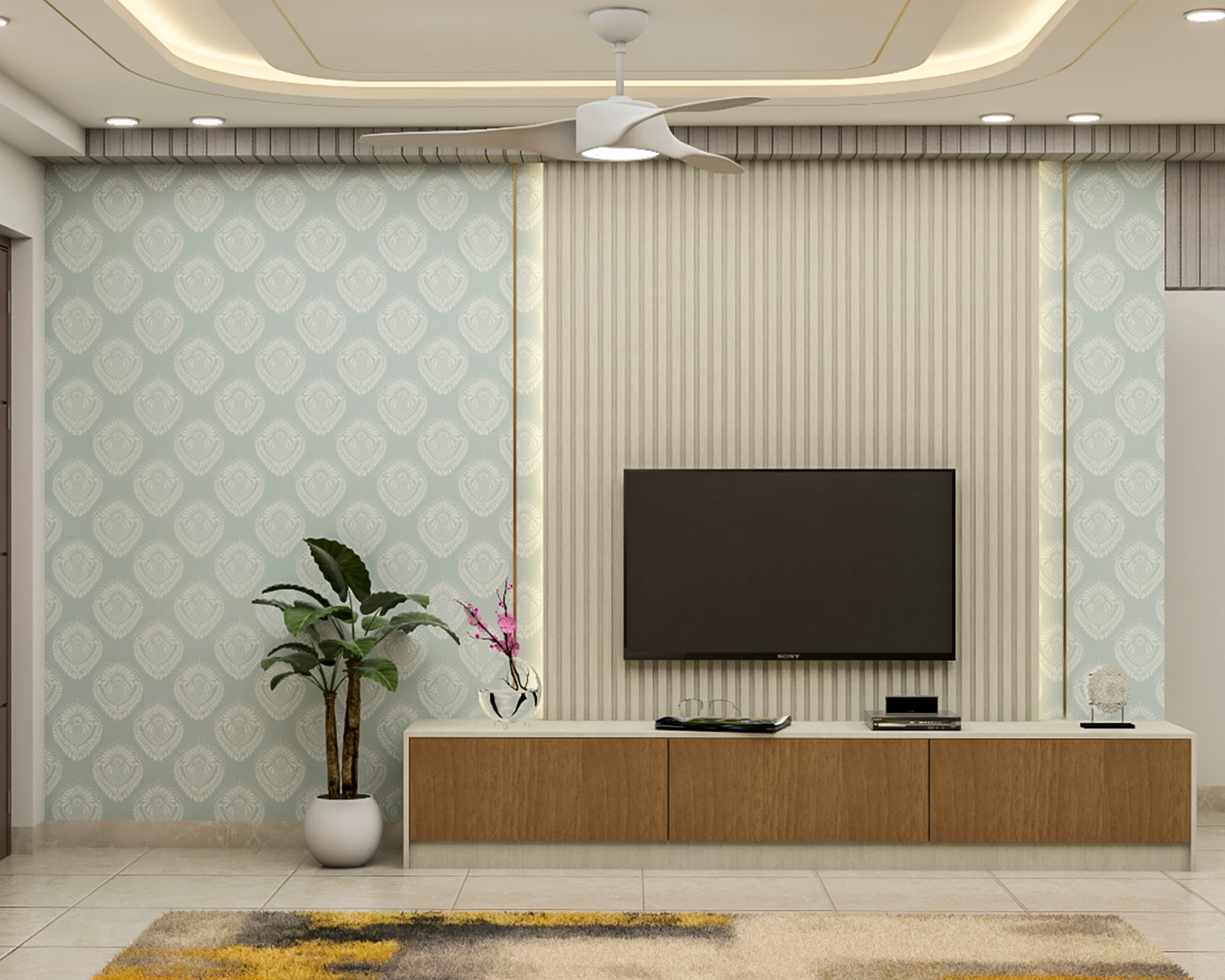 Spacious TV Unit Design - Livspace