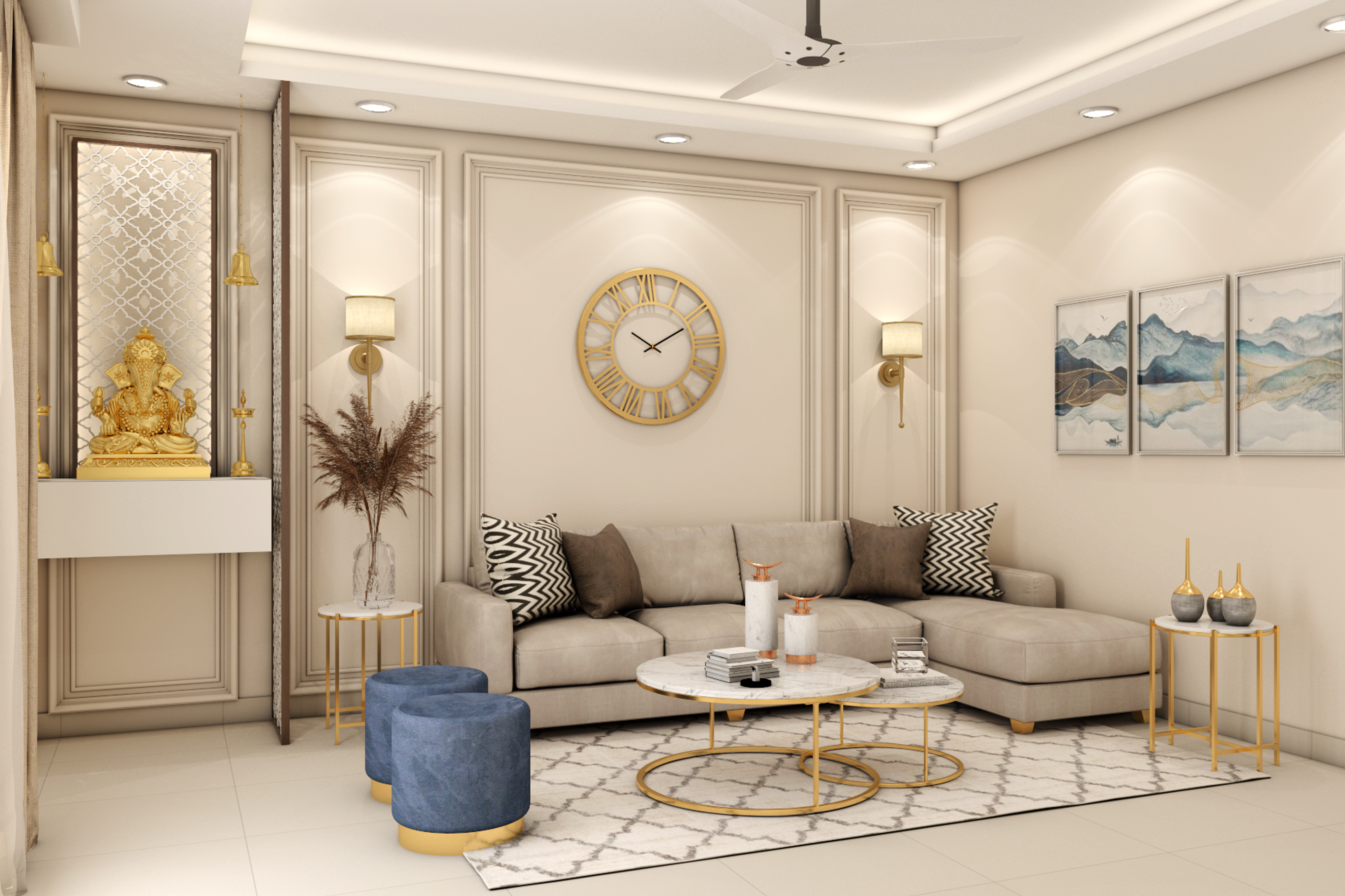 Contemporary Living Room - Livspace