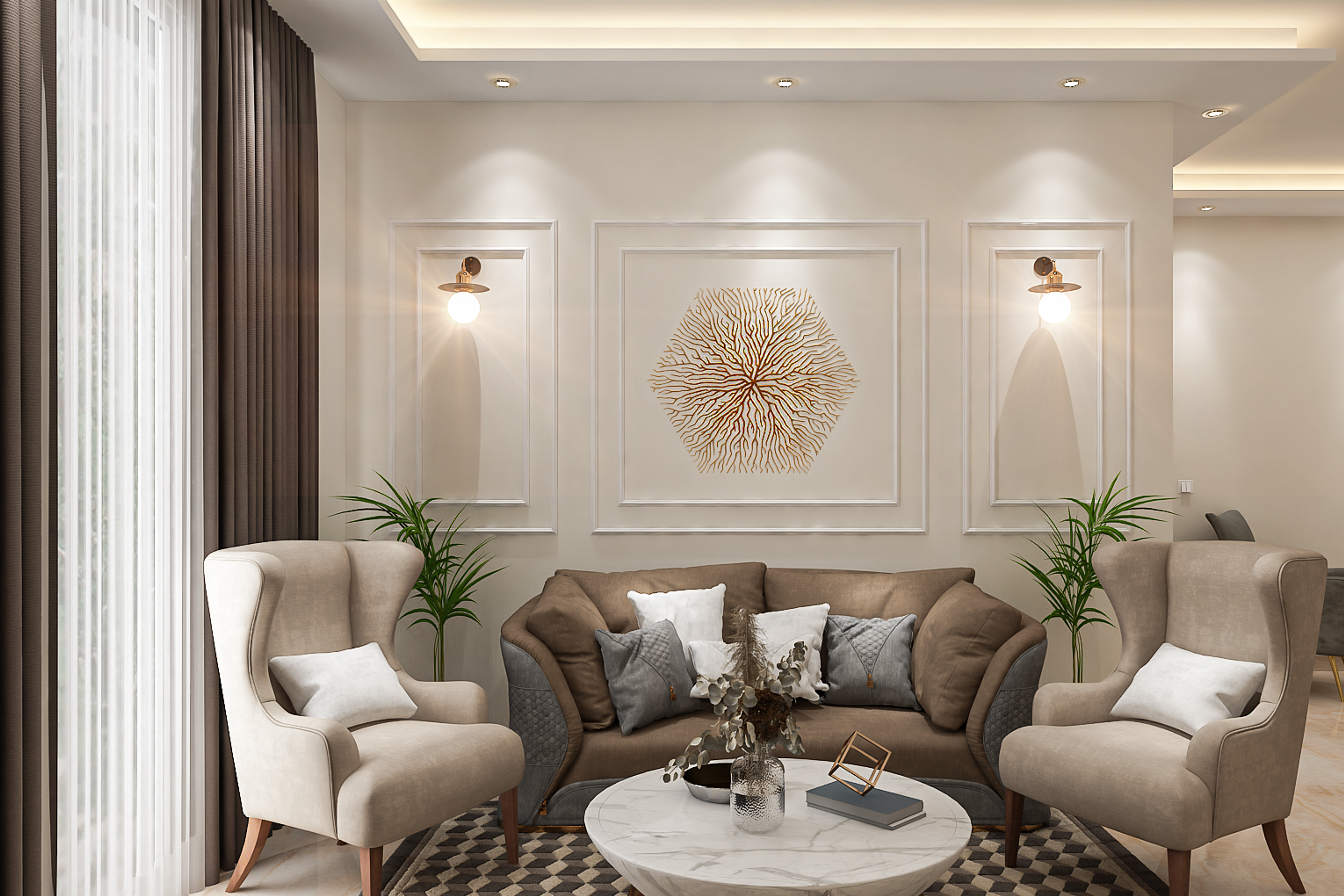 Compact Living Room Design Idea - Livspace