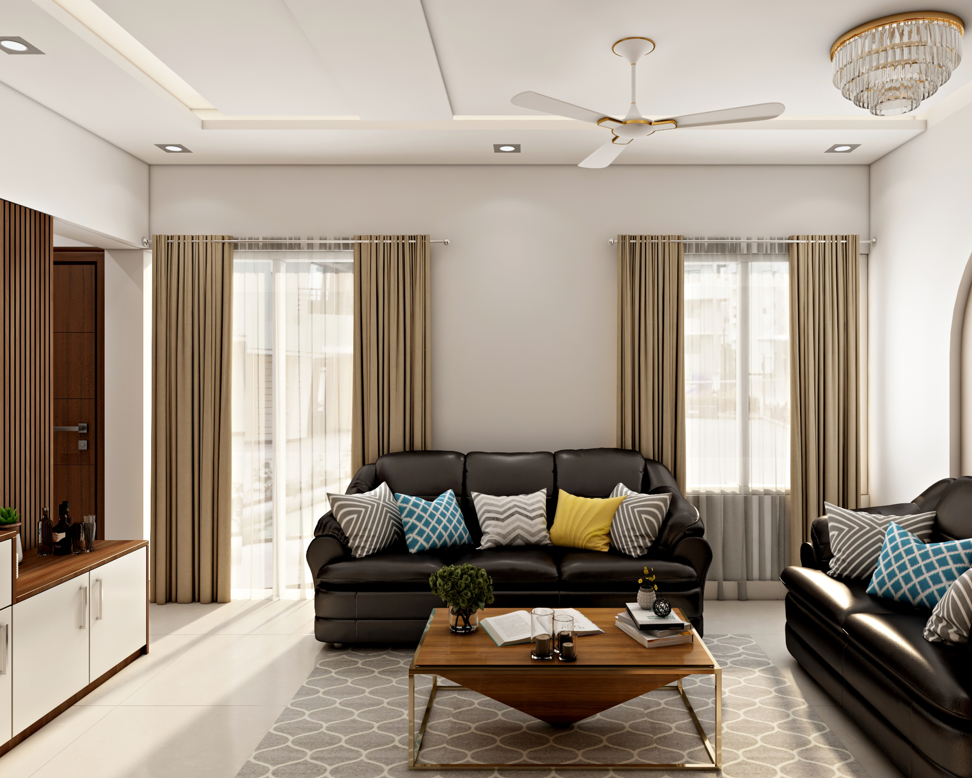 Modern Living Room Design With Ambient Lighting