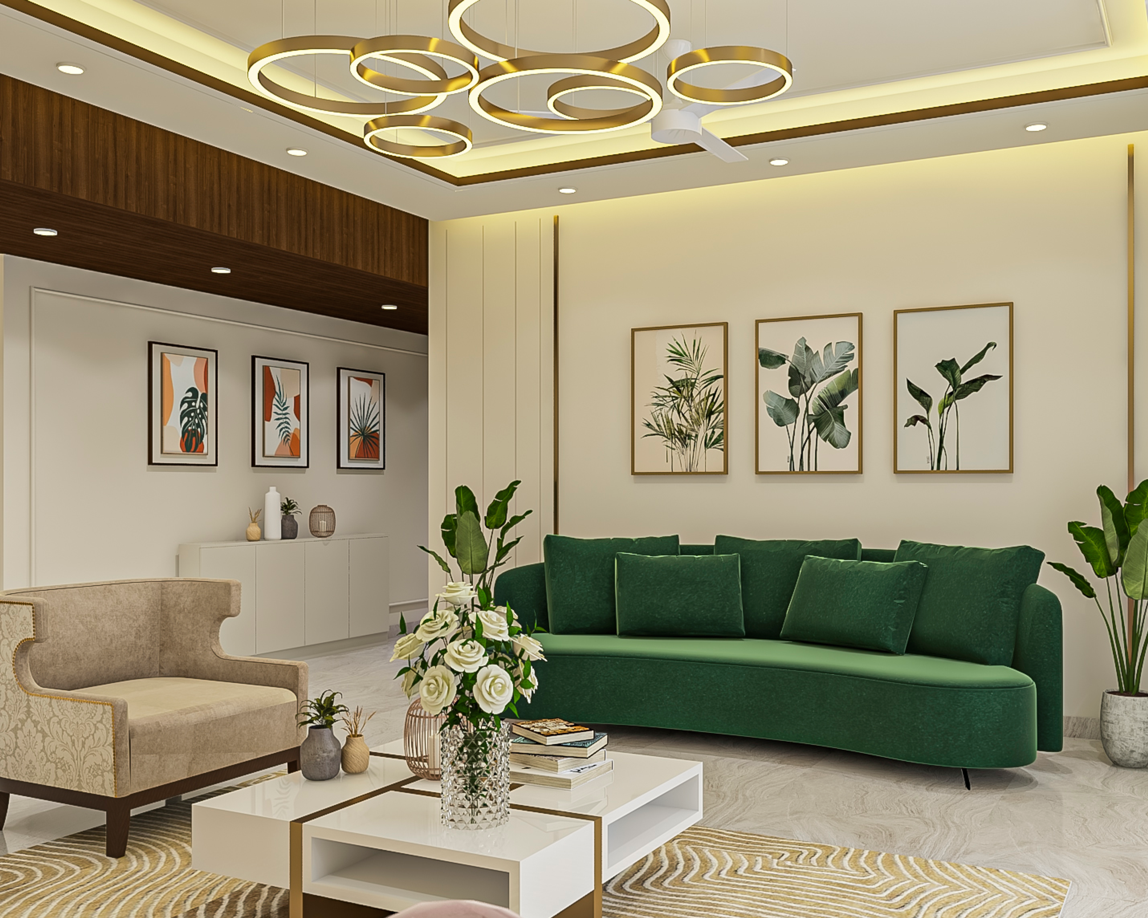 Contemporary Living Room Design - Livspace