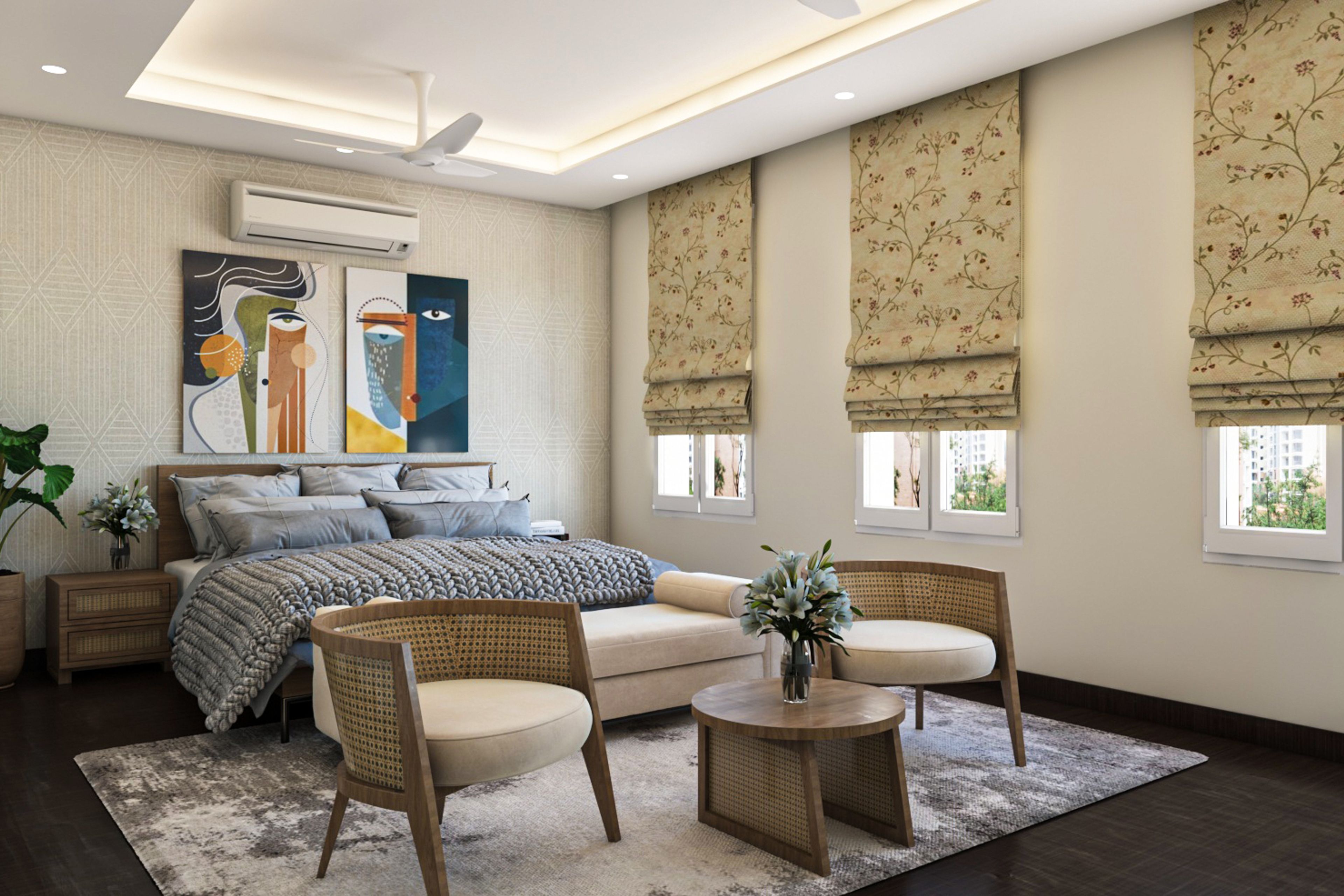 Modern Bedroom Design With Rattan Furniture