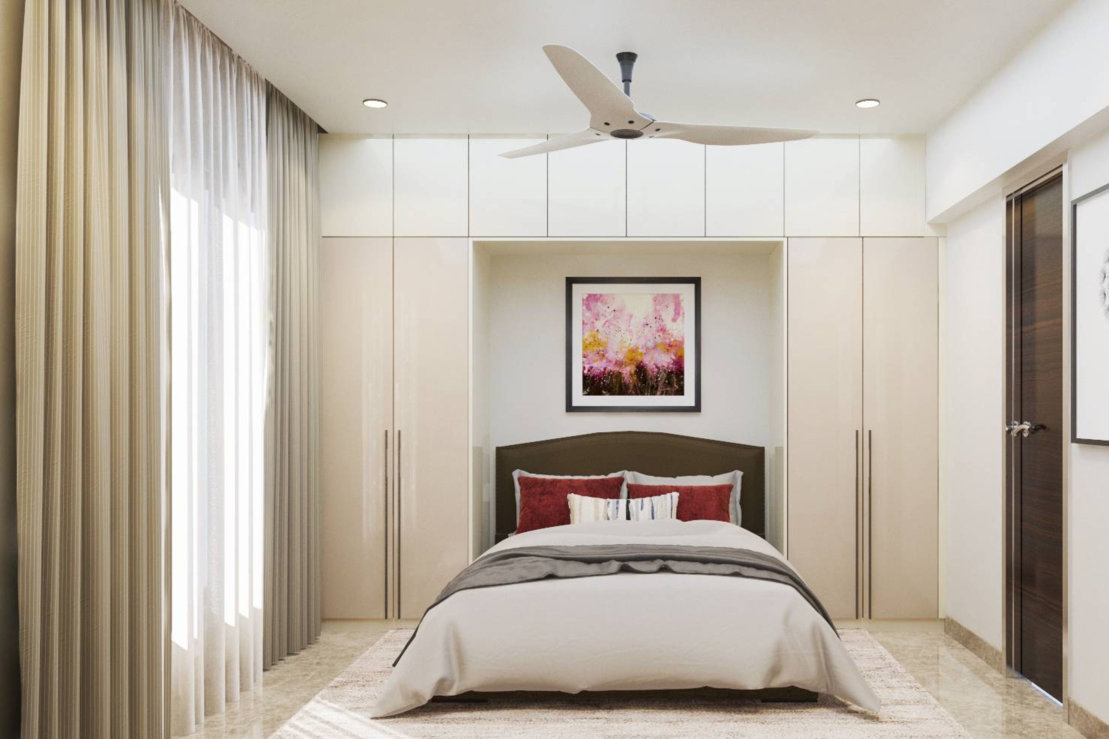 Modern Master Bedroom Design With Double Bed