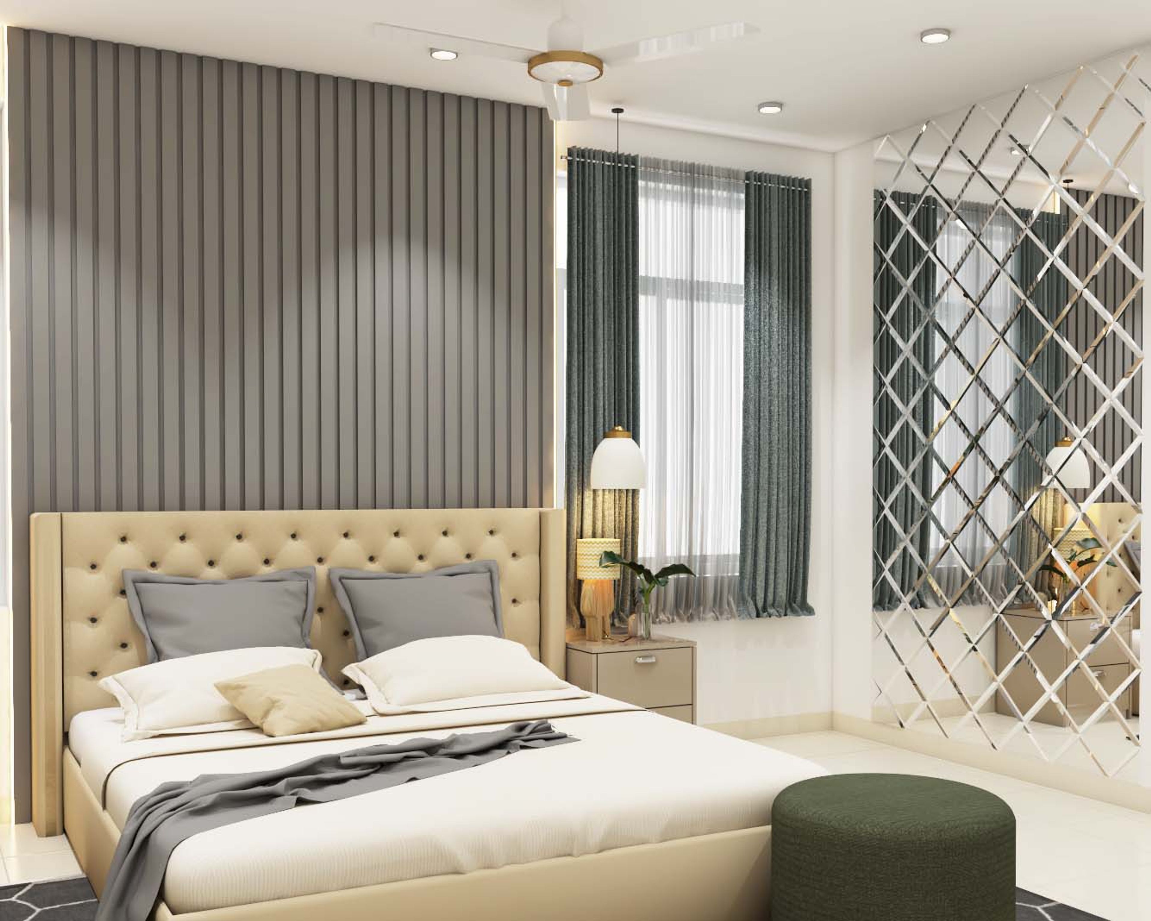 Contemporary Elegant Master Bedroom Design With Neutral Colours
