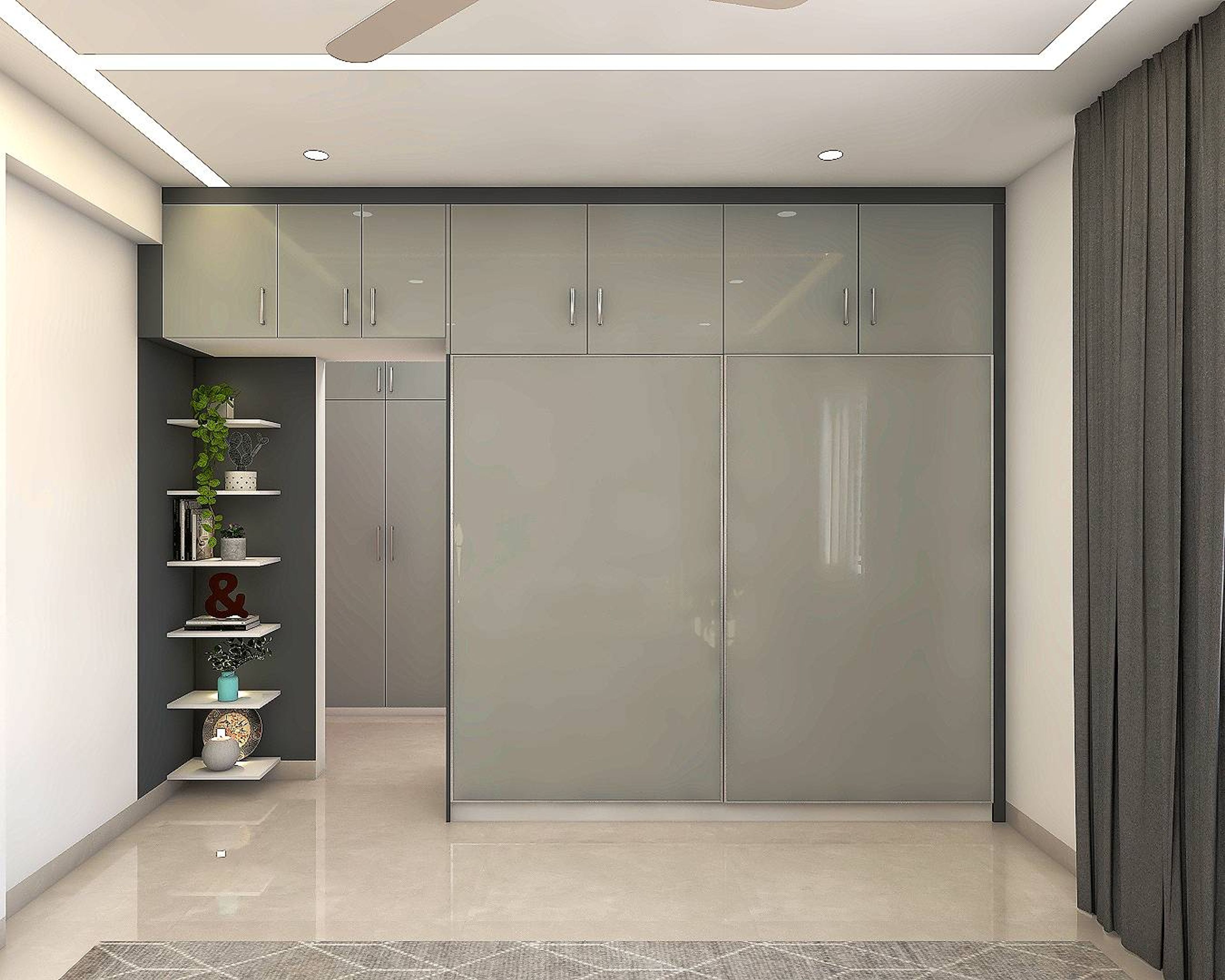 Modern Master Bedroom Design With Dual-Toned Accent Wall